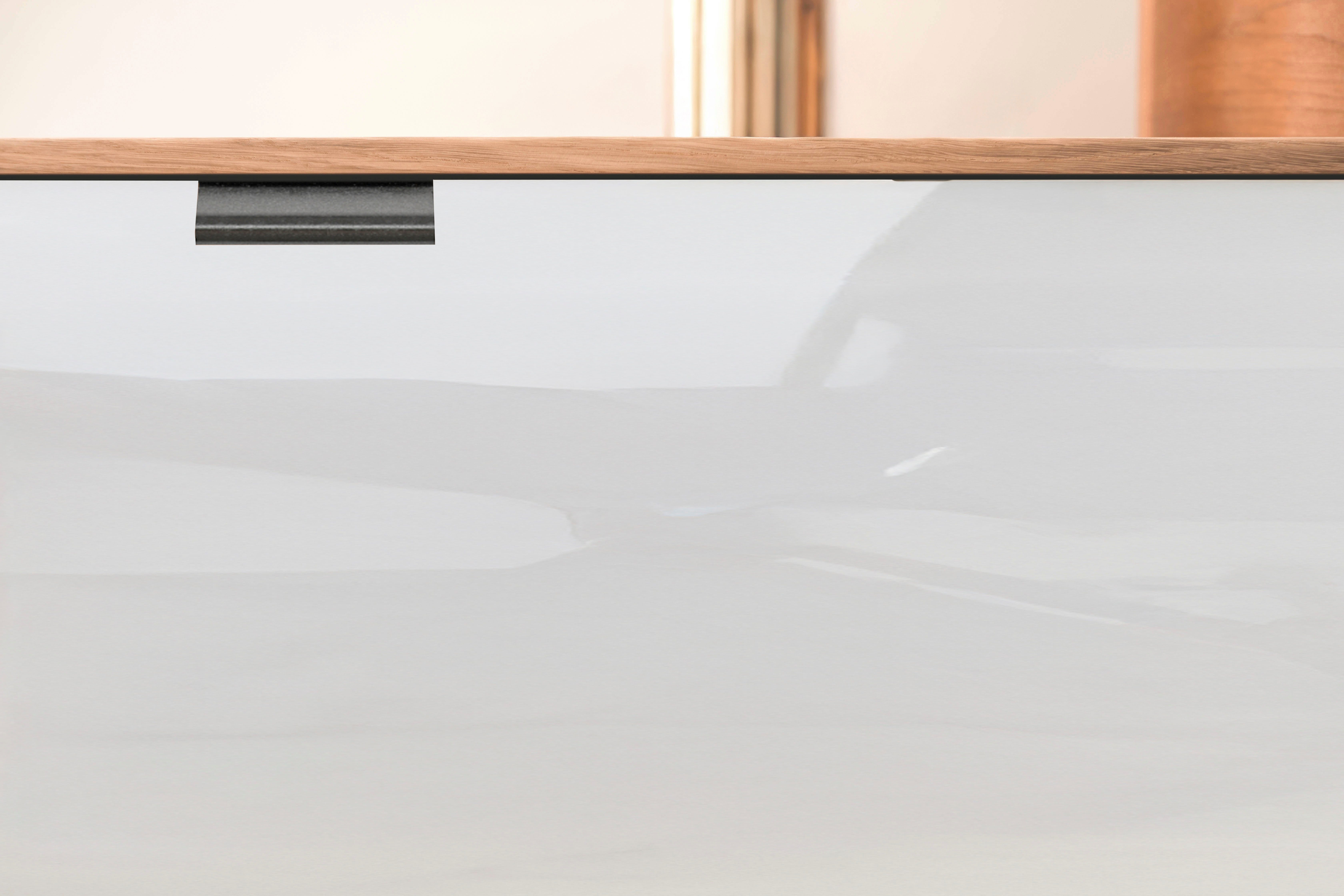 WIEMANN Kombikommode Cardiff Sideboard, Wäscheschrank, teilmassiv Bianco-Eiche, Schubladen (Kommode 141x86x43 cm, braun, mit Dämpfung, MADE IN GERMANY), verschiedenen Ausführungen, inklusive Einlegeböden