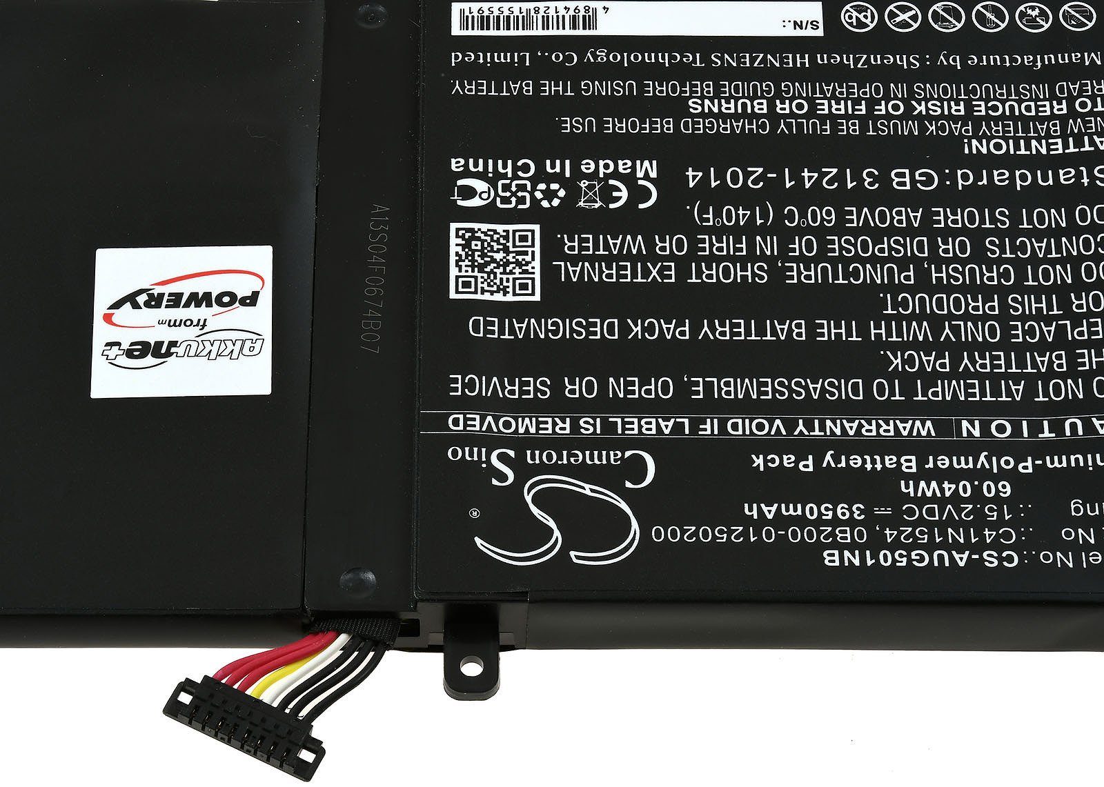 mAh UX501VW Laptop-Akku Akku Powery (15.2 V) Gaming-Asus 3950 für