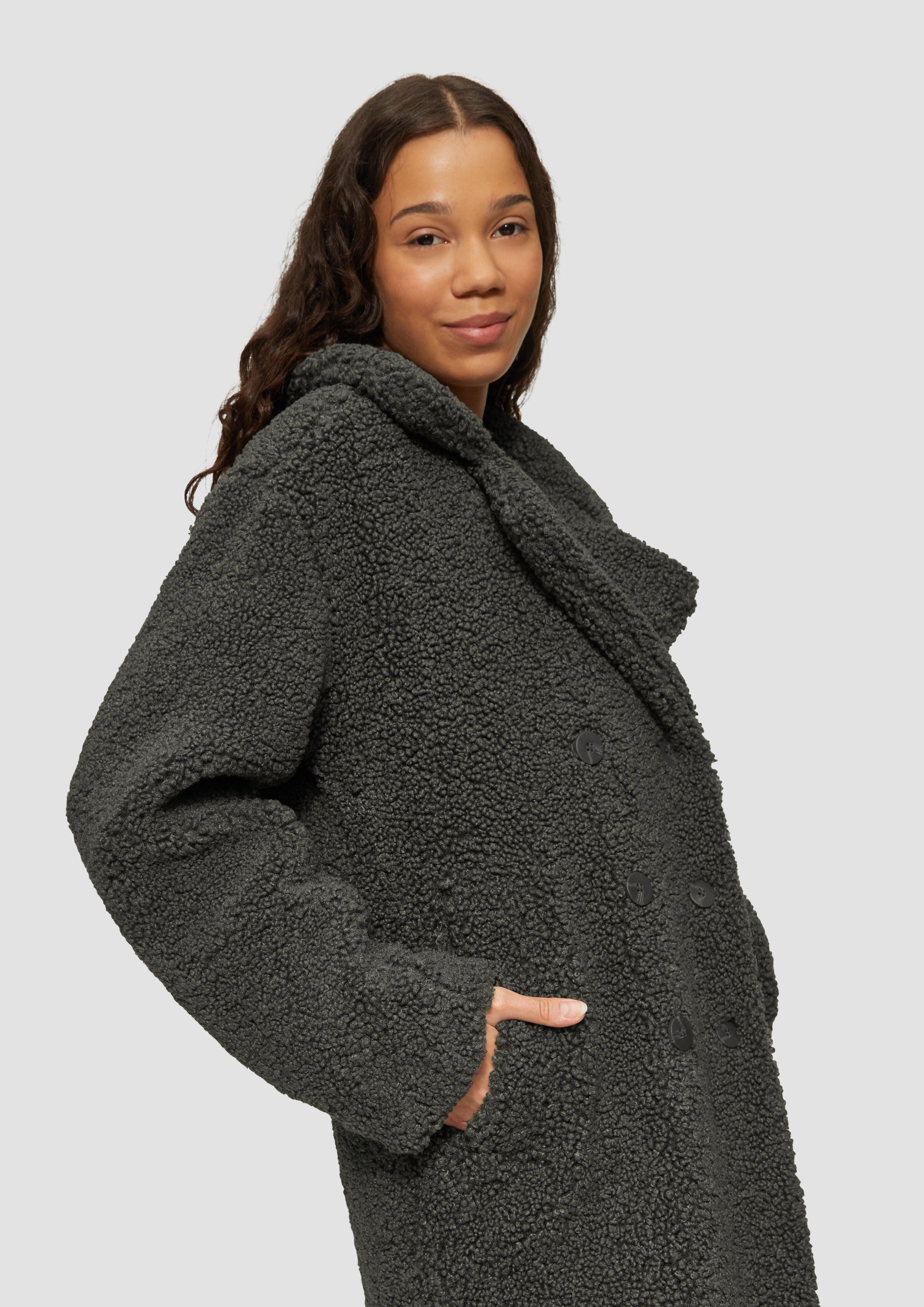 QS Funktionsmantel Teddymantel im Loose Fit günstig online kaufen