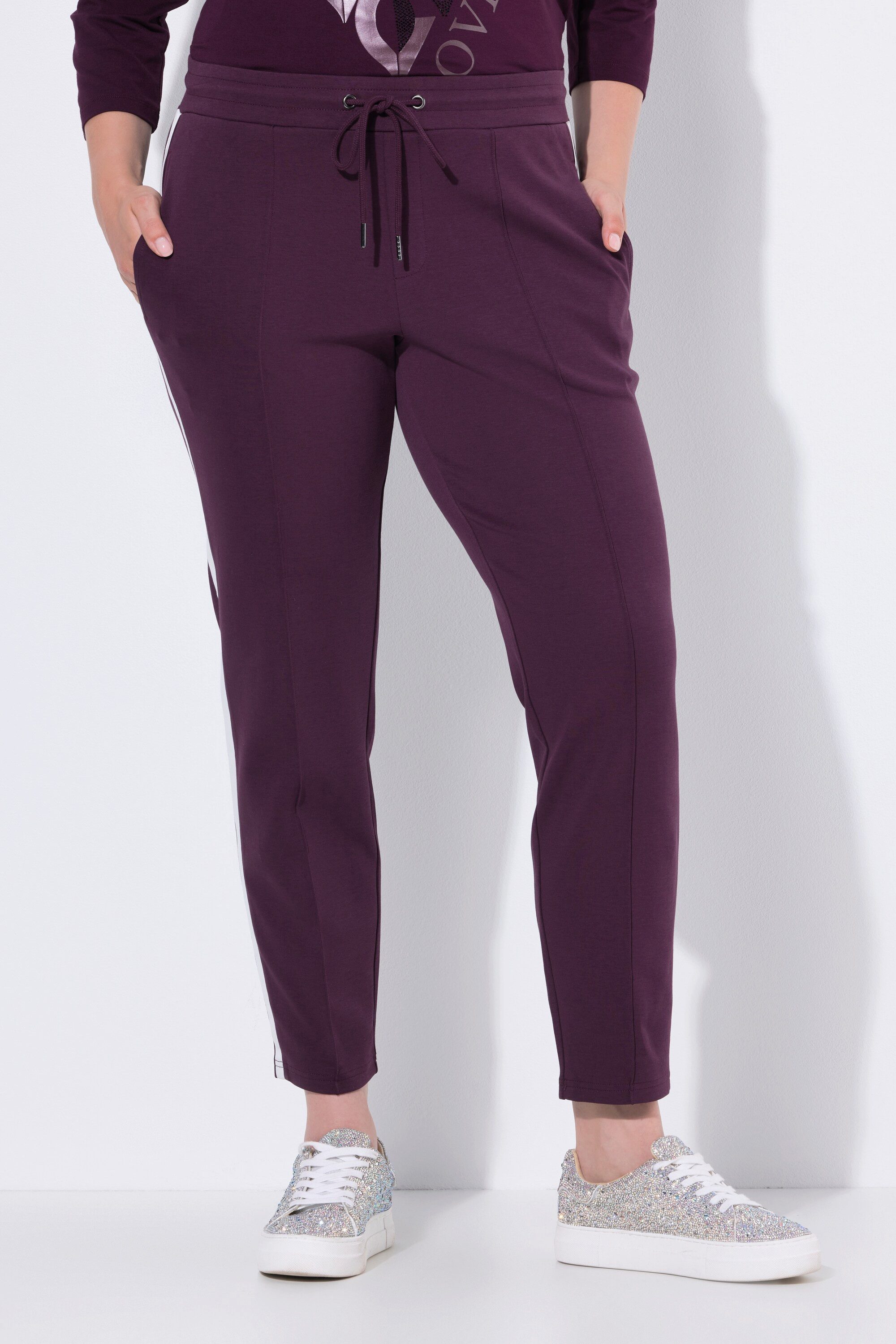 Schlupfhose Punto-Hose Galonstreifen konisches Bein