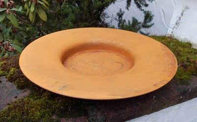 Deko-Impression Dekoschale Dekorativer, großer Eisenteller Pflanzschale Dekoschale Rost 47 cm (1 St)