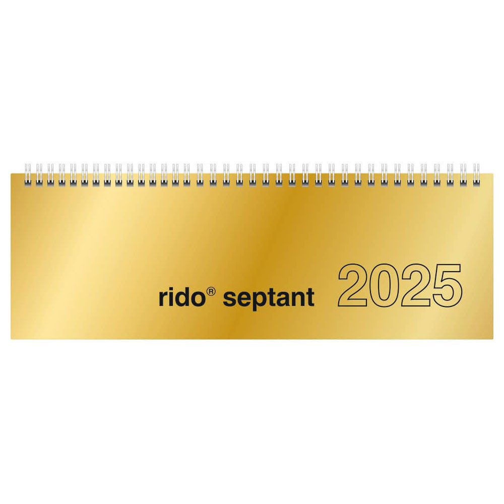 rido ide Querkalender RIDO Ide Tischkalender 2025 1W 2S gold Querkalender Spiralkalender Sch