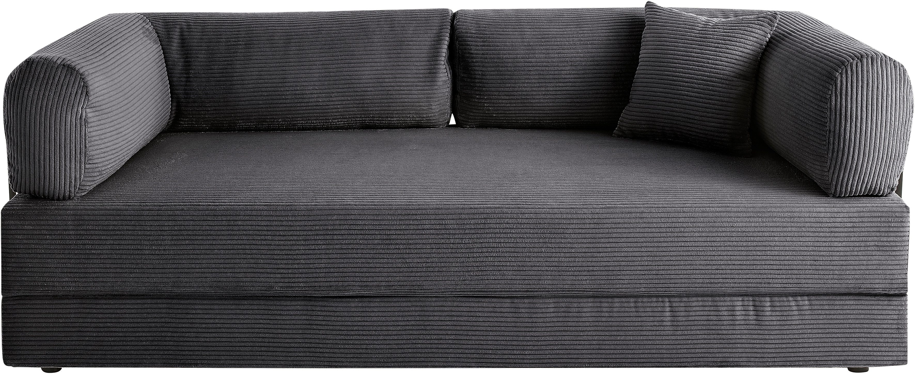 homsy by Ana Johnson Schlafsofa Folda Dauerschläfer, B: 206 cm, Liegefl. 181x198 cm, mit Bett-/Schlaffunktion, inkl. 1x Zierkissen, Tonnentaschenfederkern