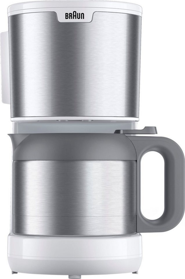 Braun Filterkaffeemaschine PurShine KF1505 WH mit Thermokanne, 1,2l  Kaffeekanne, Papierfilter, Thermokanne: Hält das volle Aroma und die  Temperatur für mehr als 2