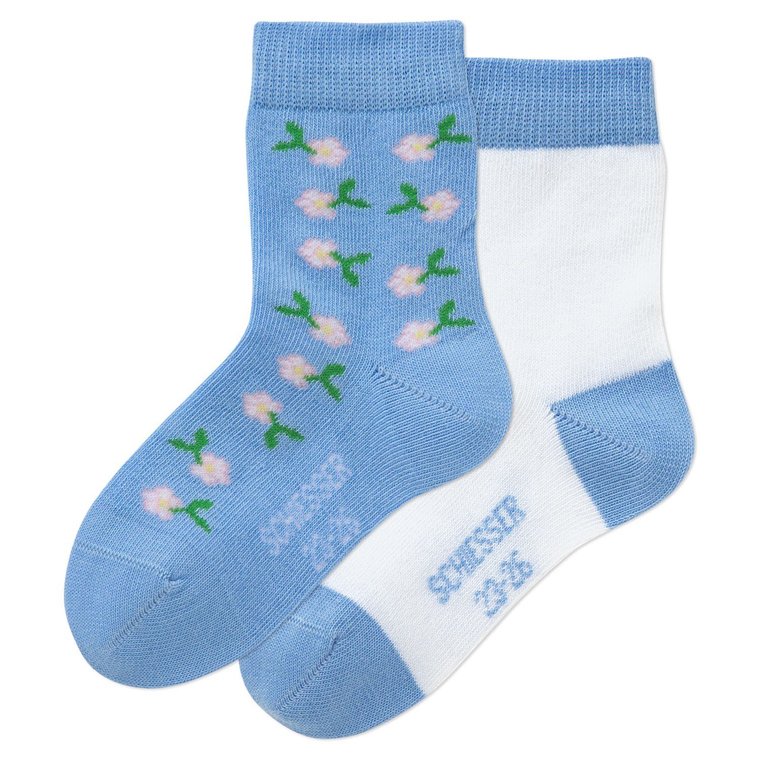 Jungen Paar) Mädchen 2-Paar, Socken, 2 & mit Schiesser Kindersocken Baumwolle, Langsocken 142522 Kinder (Packung,