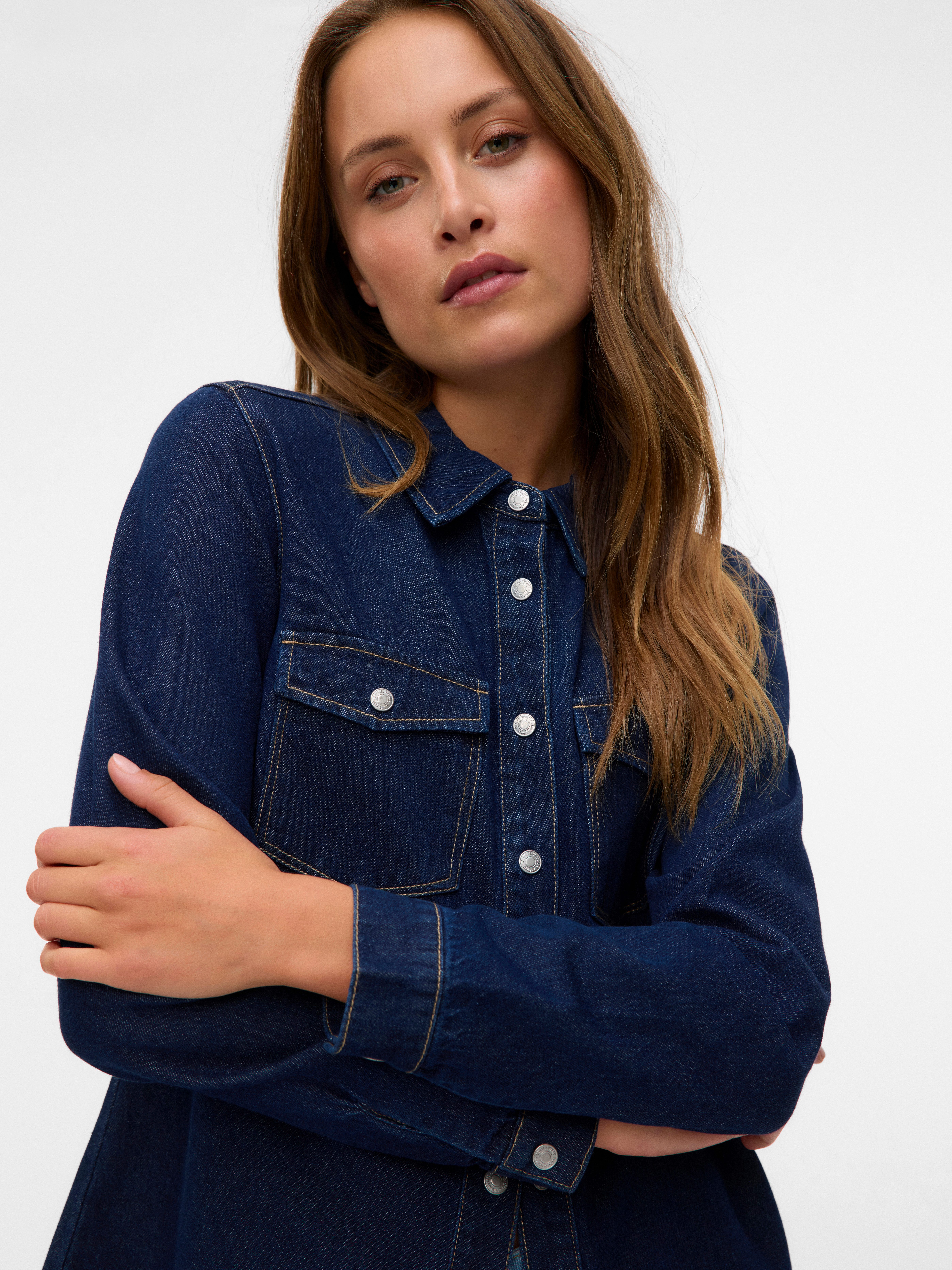 Vero Moda Jeansbluse VMJENNIE LS DENIM günstig online kaufen