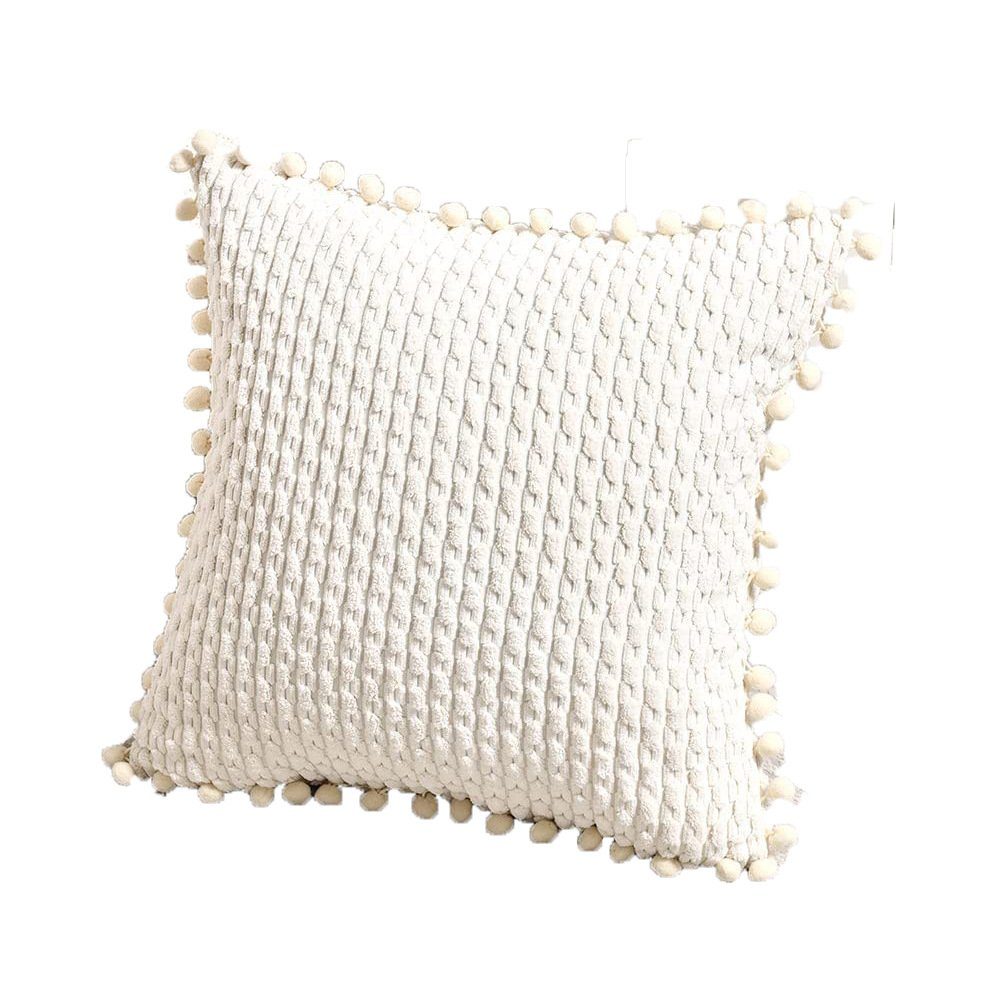 Coonoor Kissenbezüge Sofa Kissenbezug,mit Pompons, (2 Stück), für Weihnachten Bett Sofa Deko