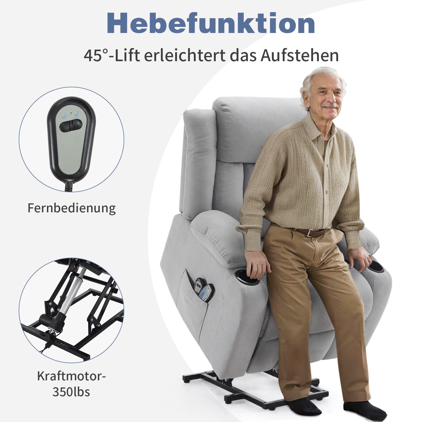 LALAHO Massagesessel Massagesessel, Elektrischer, Aufstehsessel