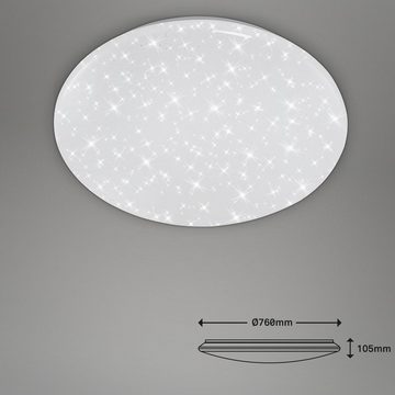 Briloner Leuchten LED Deckenleuchte 3401-016, 328,330,334,349, LED fest verbaut, Warmweiß, weiß, LED, 5800 Lumen, Deckenlampe
