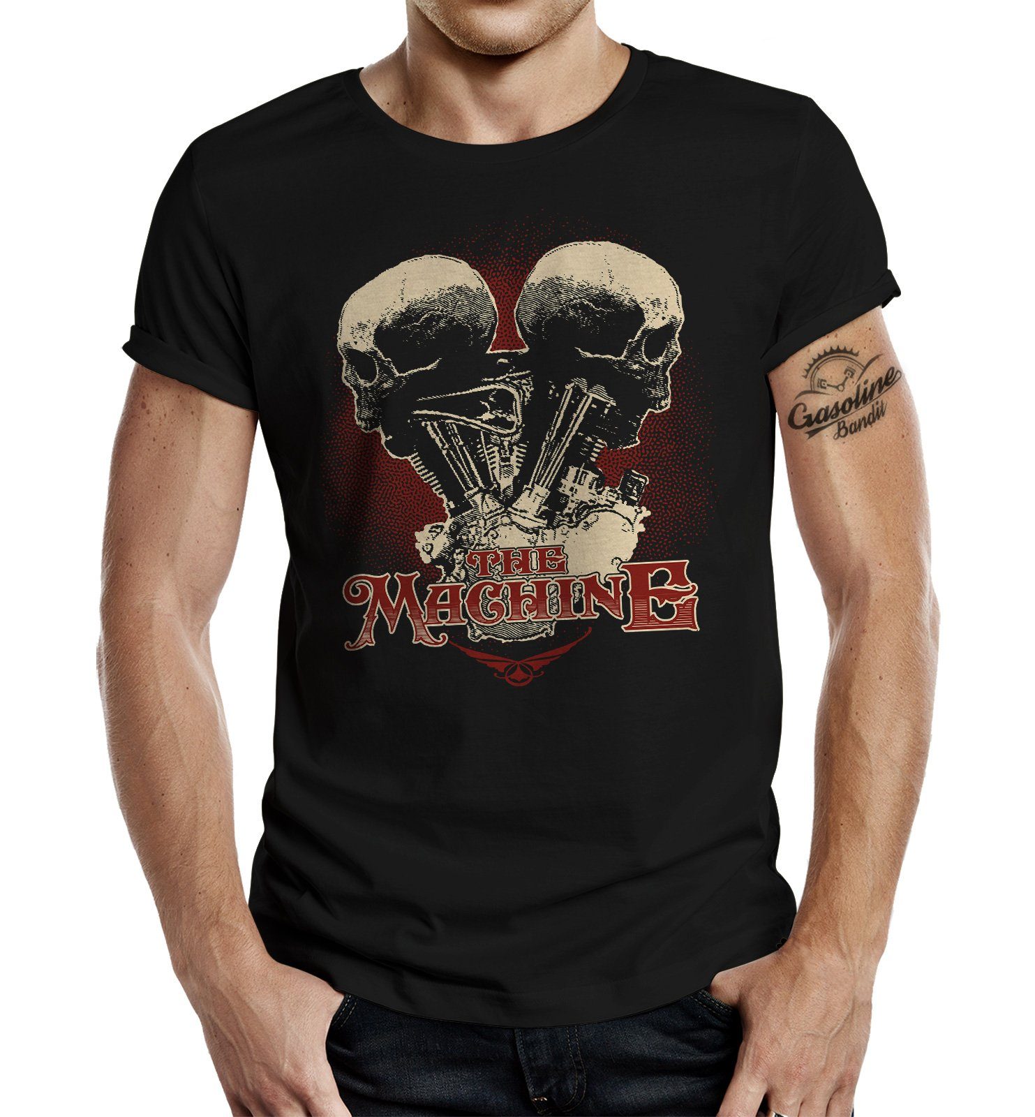 GASOLINE BANDIT® T-Shirt für Racer: The Motorcycle Biker Machine