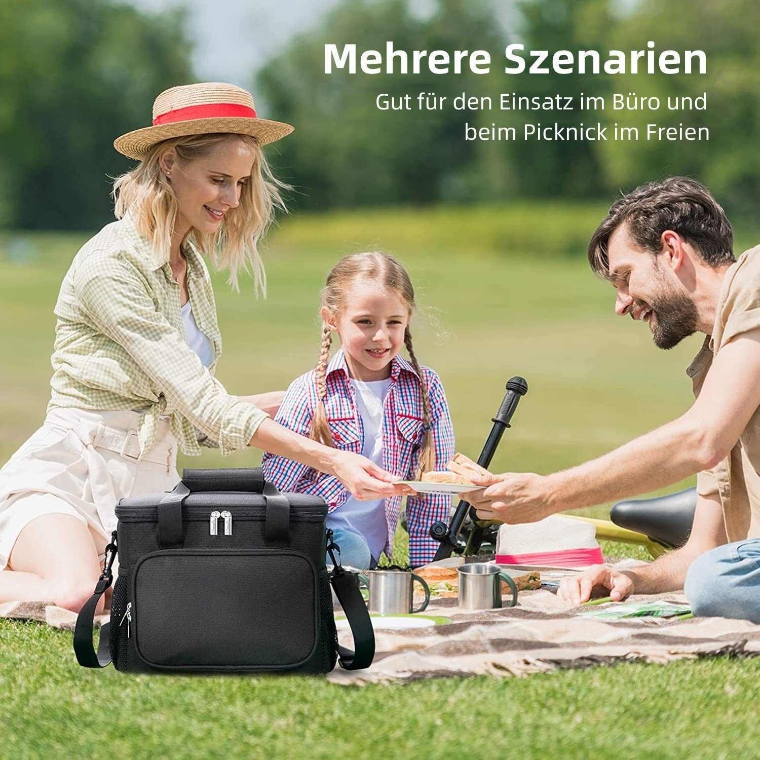 WILGOON Picknickkorb 15L Einkaufskörbe Kühltasche Faltbar günstig online kaufen