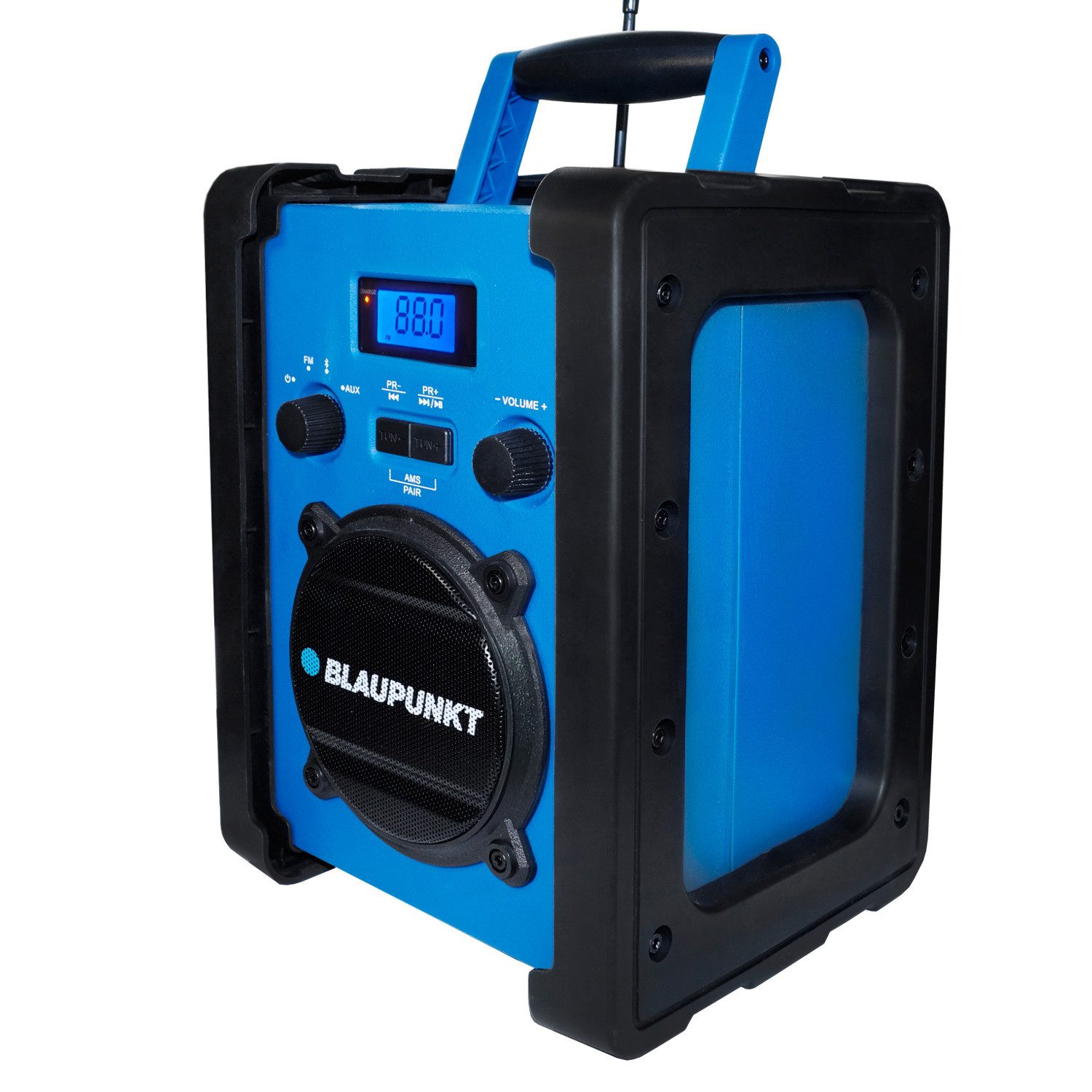 Blaupunkt PP30 Baustellen-Bluetooth-Mobilfunkgerät Radio (Tragbares Radio, Bluetooth, AUX, LCD-Display)