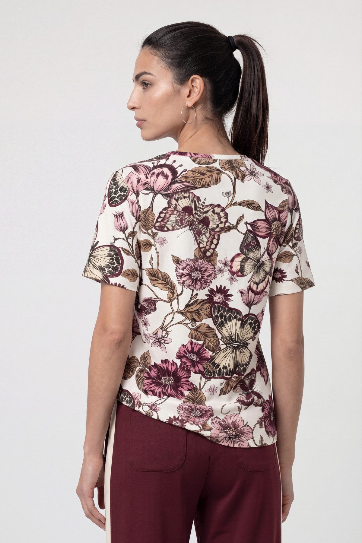 Monari T-Shirt Shirt Blume allover Regular fit mit Blumenmuster – Bild 4 von 5