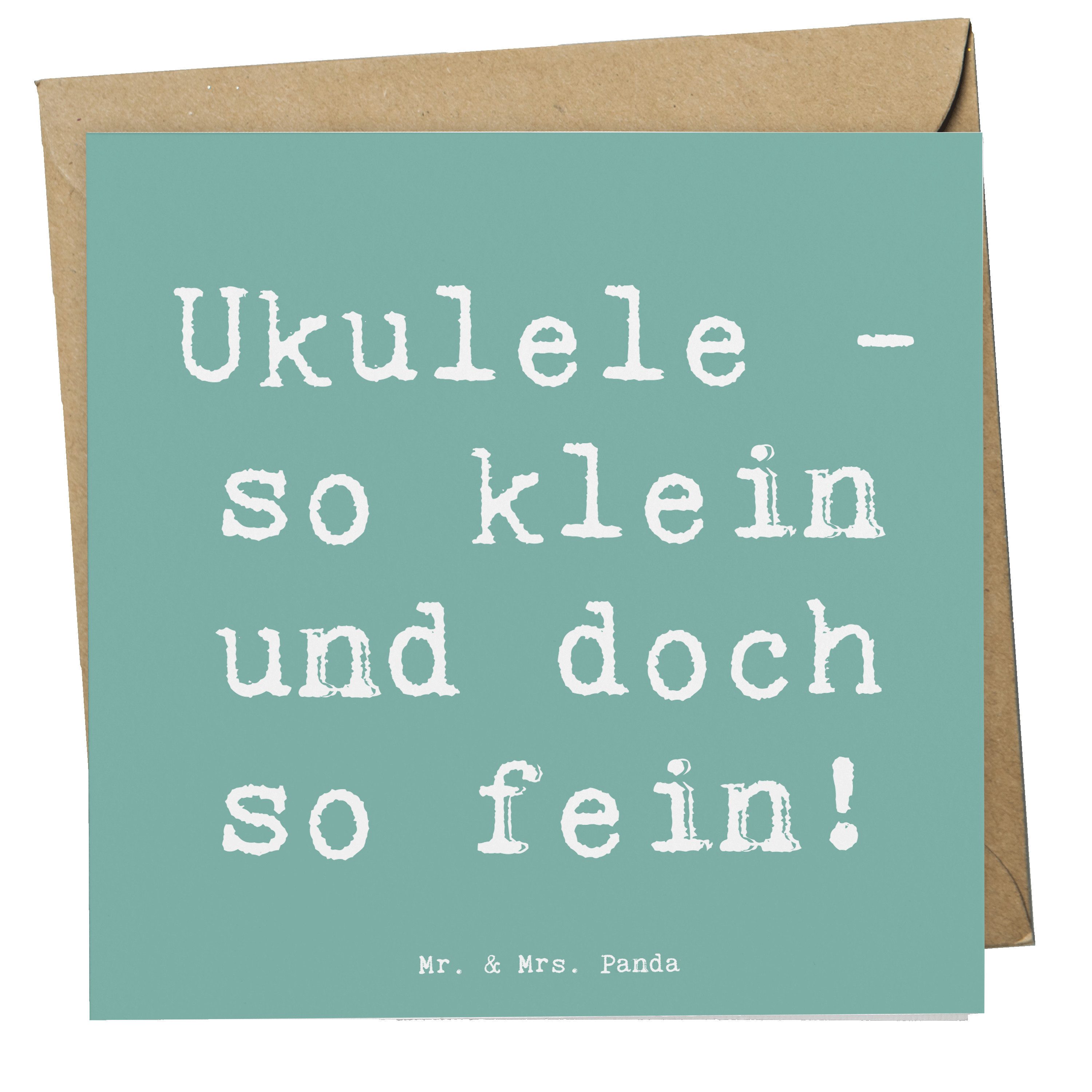 Grußkarte Zauberhafte Ukulele - Meeresbrise - Geschenk, Musik, handgefertigte P