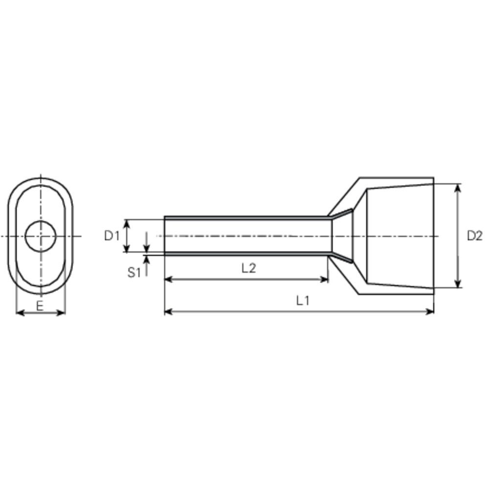 Thumbnail - Vogt Verbindungstechnik Aderendhülsen Vogt Verbindungstechnik 470208D Zwillings-Aderendhülse 0.75 mm² Teilis, 470208D.