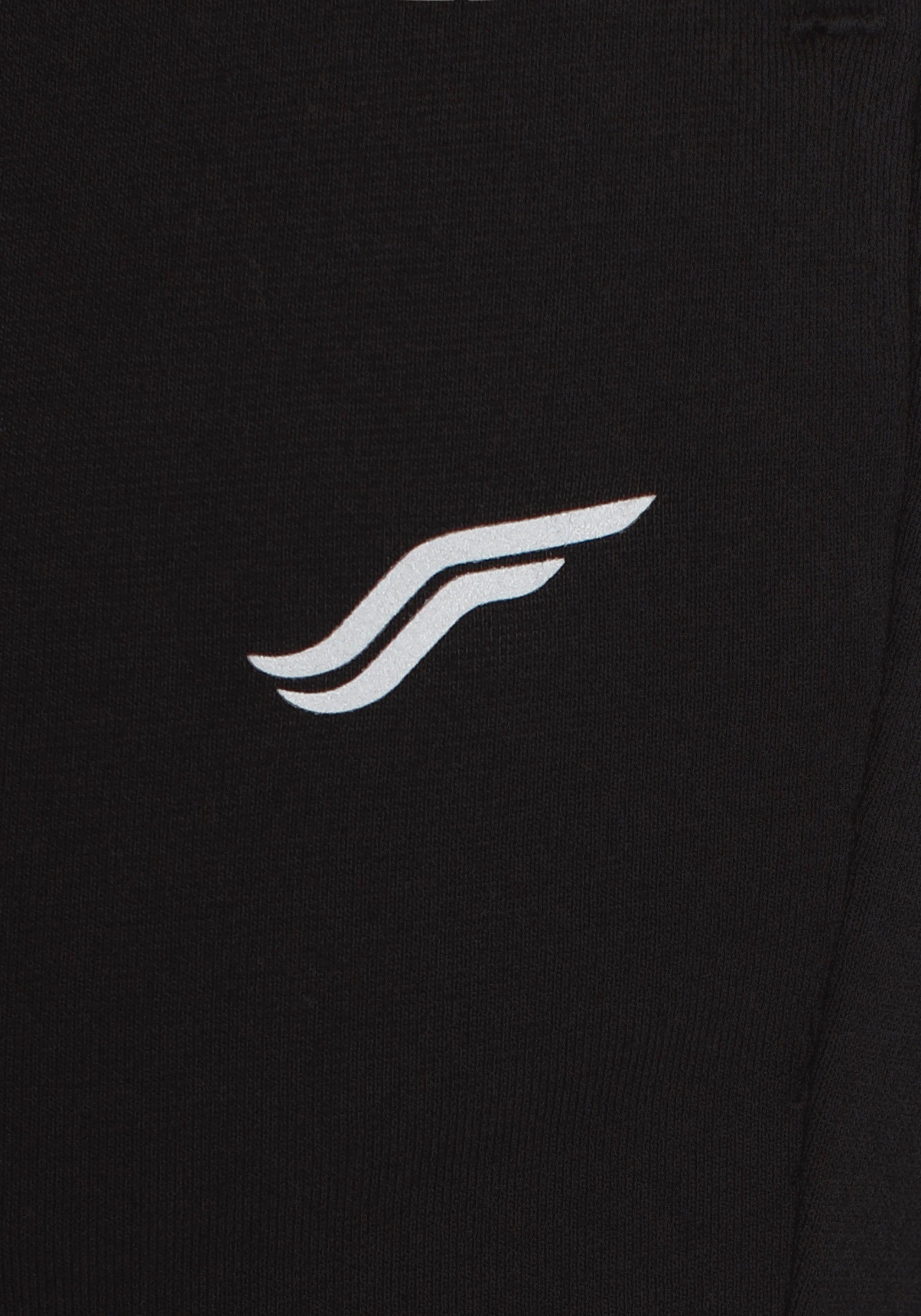 FAYN SPORTS Jogginghose Relaxed schwarz Reißverschlusstaschen mit Fit