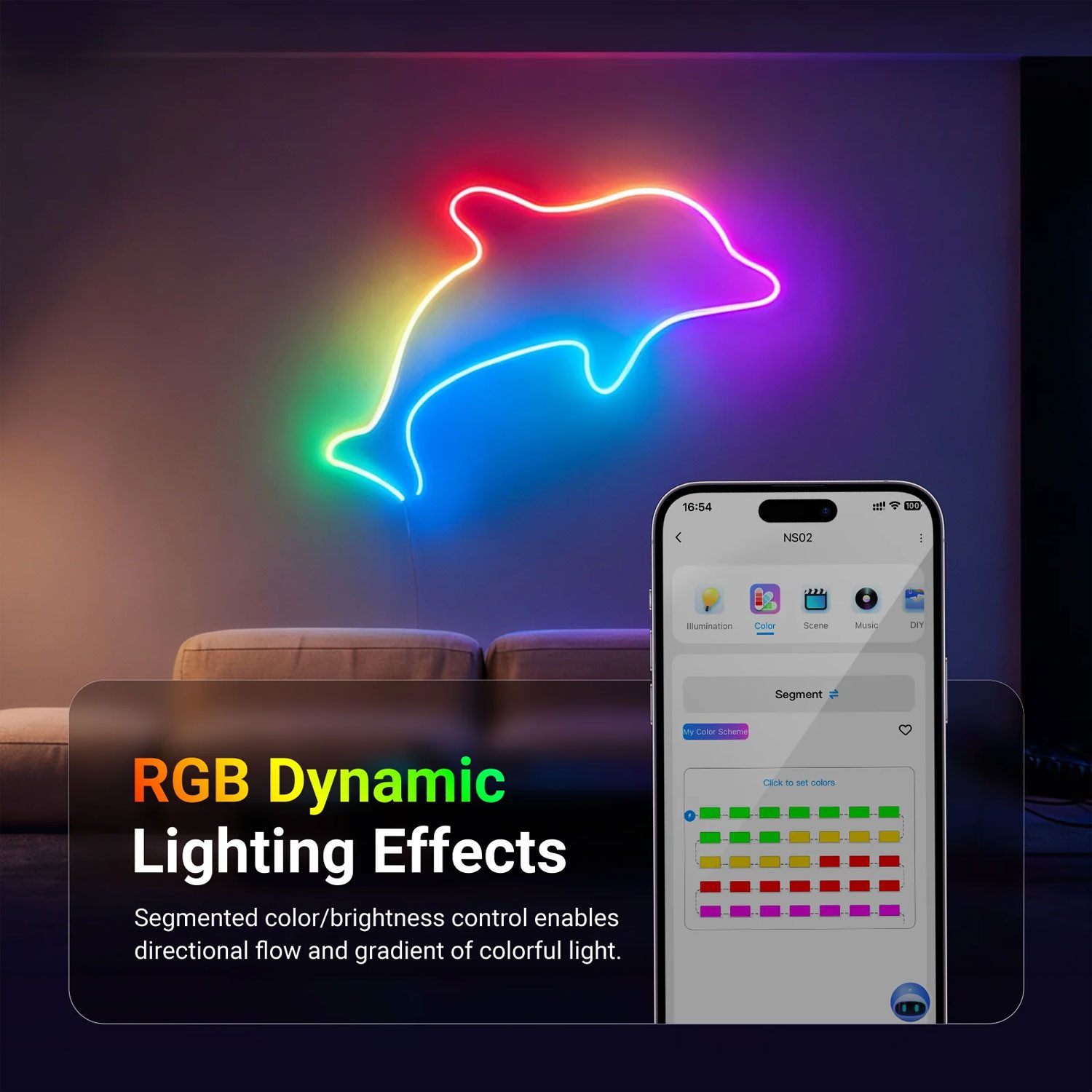 Neewer LED-Streifen Neewer LED-Band NS02 formbarer LED-Streifen mit App-Steuerung 5m, 5m langer LED-Streifen