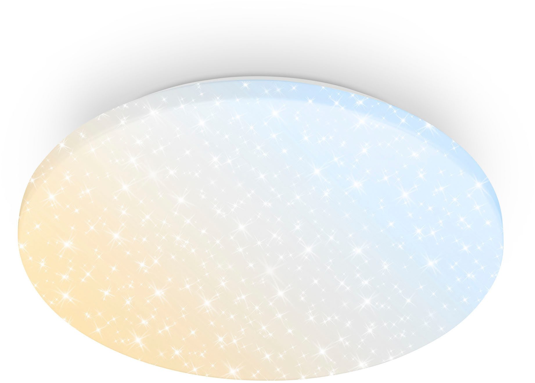 Briloner Leuchten LED Deckenleuchte LUMINIUS, CCT - über Fernbedienung, LED fest integriert, warmweiß - kaltweiß, 34 x 6 cm, Wohnzimmer, Schlafzimmer, Flur, Küche