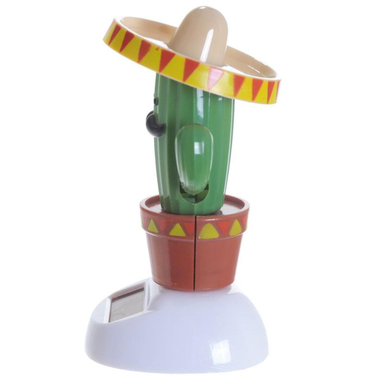 Wackelfigur Sombrero Pal Solar Kaktus Puckator mit Dekofigur