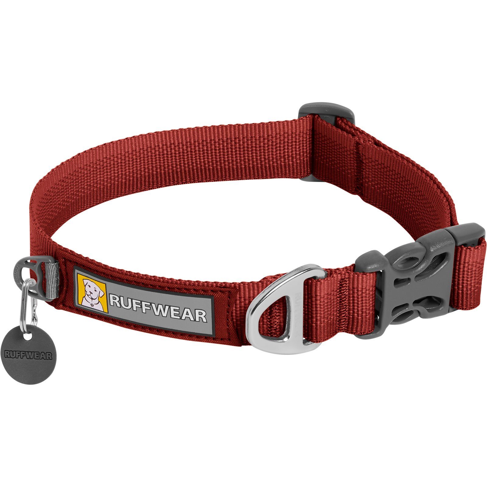 Ruffwear Hunde-Halsband FRONT RANGE™ COLLAR red clay, 100% Polyester Tubelok™ Schlauchband, Halsband für alltägliche Abenteuer.
