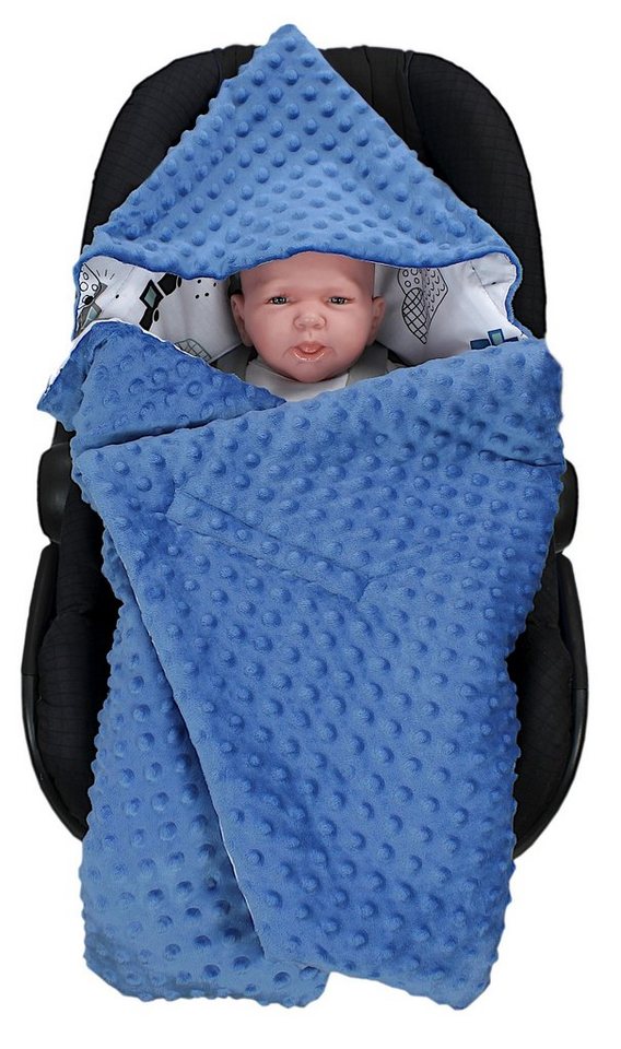 Decke 2er Einschlagdecke für TupTam Einschlagdecke Babyschale SET Autositz Baby 85x85 Minky,