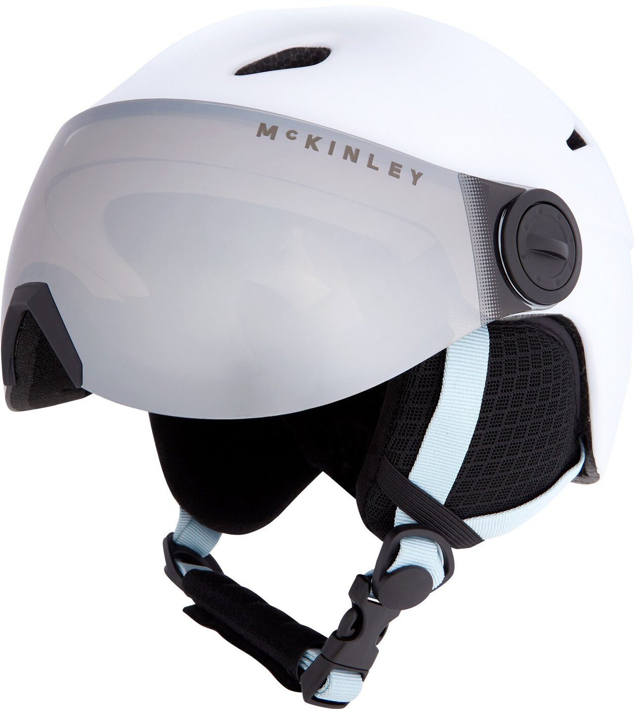 McKINLEY Skihelm Ju.-Ski-Helm Pulse JR S2 Visor HS-016 WHITE/BLUE ICE/ROSE