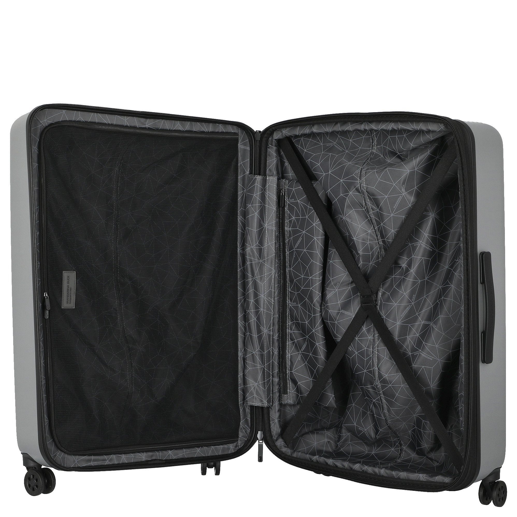 erw., Rollen L Case - 4-Rollen-Trolley grigio 4 Duck 73 cm Mandarina Tank Trolley