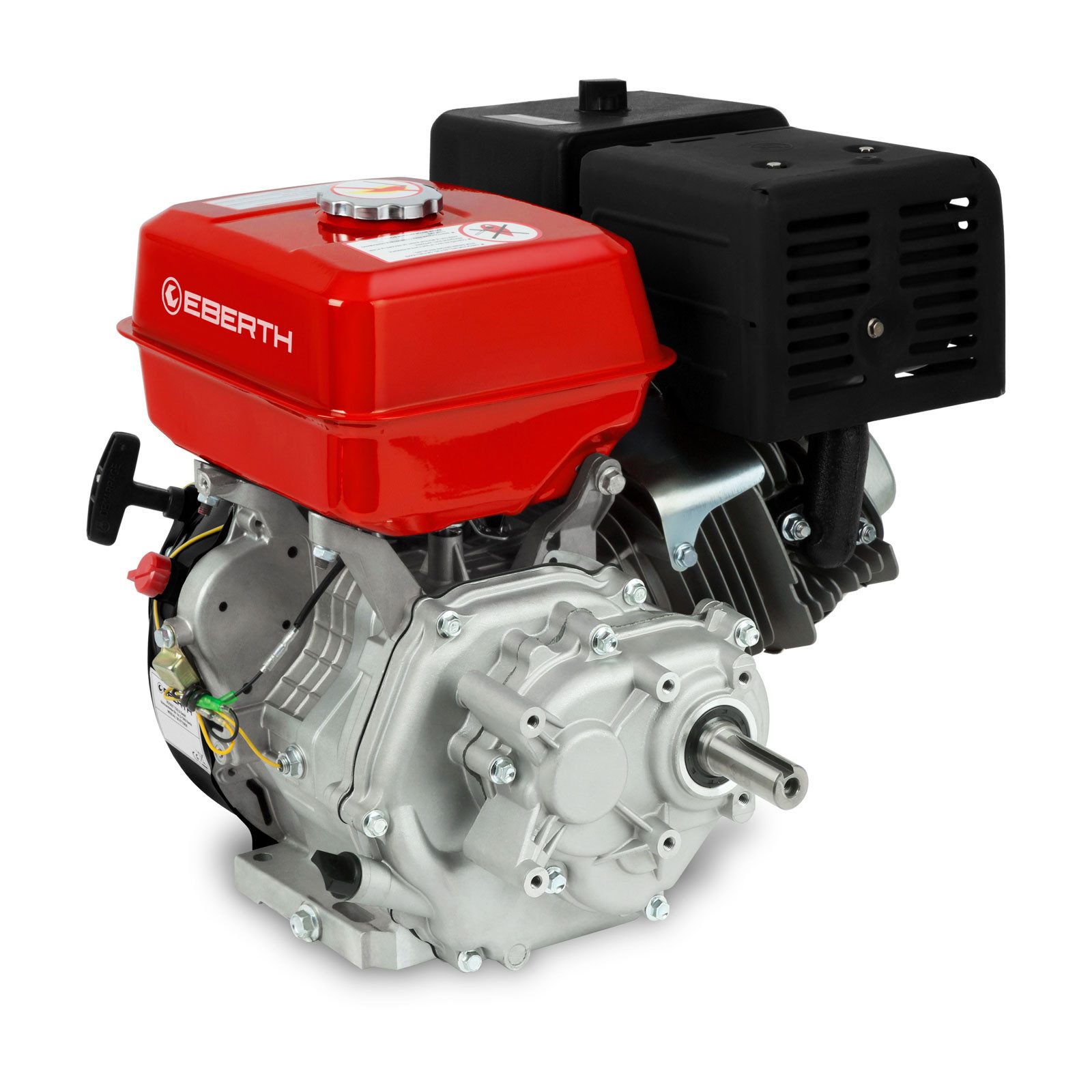 EBERTH Stromerzeuger 15 PS 11,03 kW Benzinmotor Standmotor mit Reduktionsgetriebe 2:1, Ölmangelsicherung, 4-Takt, 1 Zylinder, 420 CCM