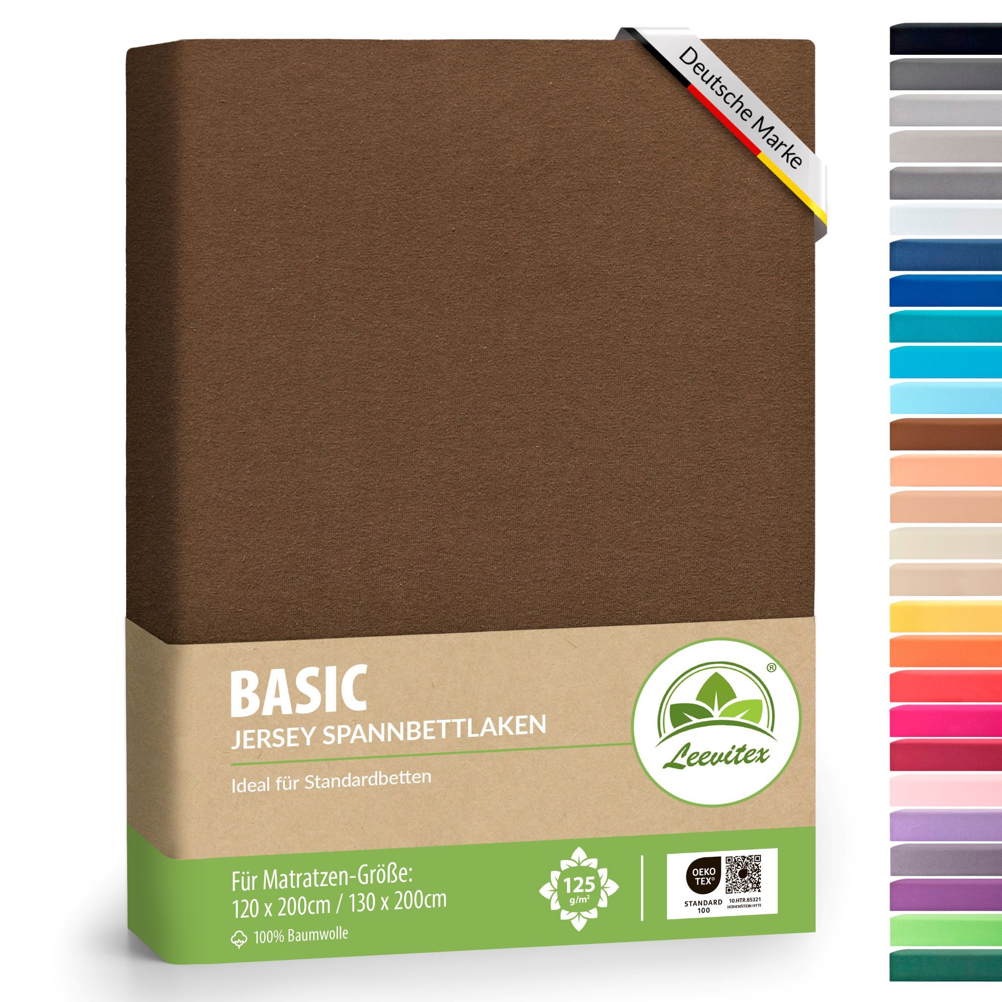 leevitex® Spannbettlaken Jersey aus 100% Baumwolle, für Kinder- & Standardm günstig online kaufen