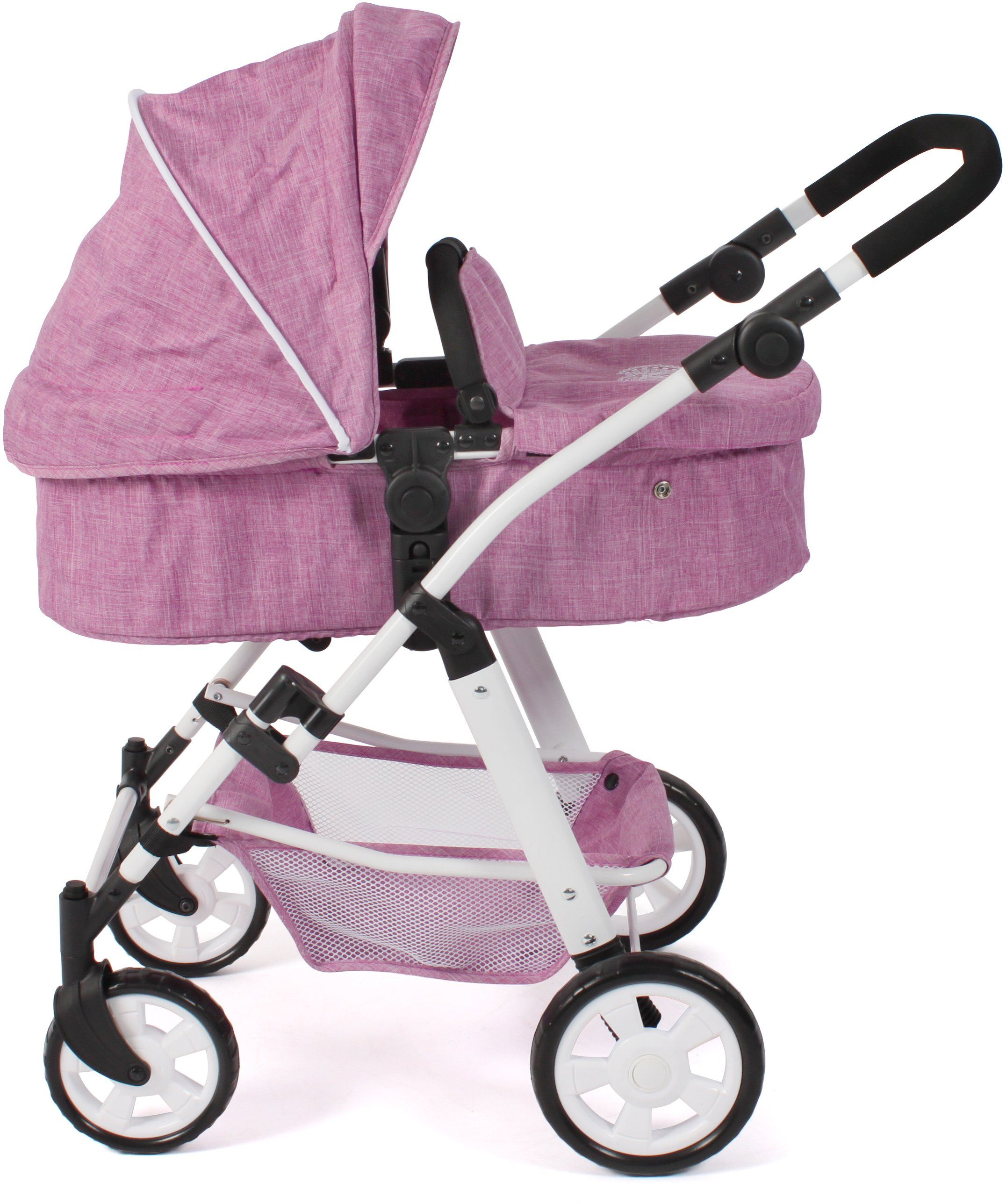 CHIC2000 Kombi-Puppenwagen Nele, Jeans Pink, zusammenklappbar günstig online kaufen