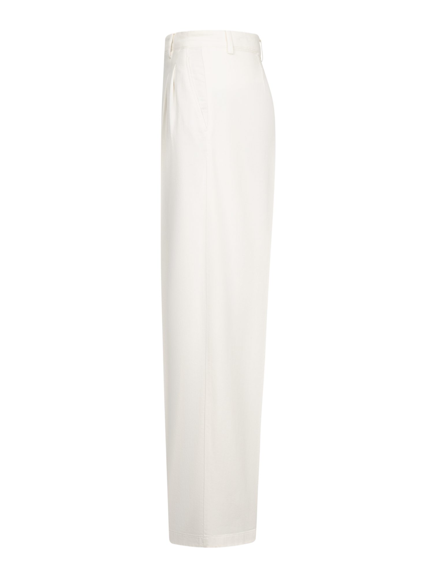 Raffaello Rossi Stoffhose weiß, Casual, Baumwolle, Unifarben, Weit, Hoch