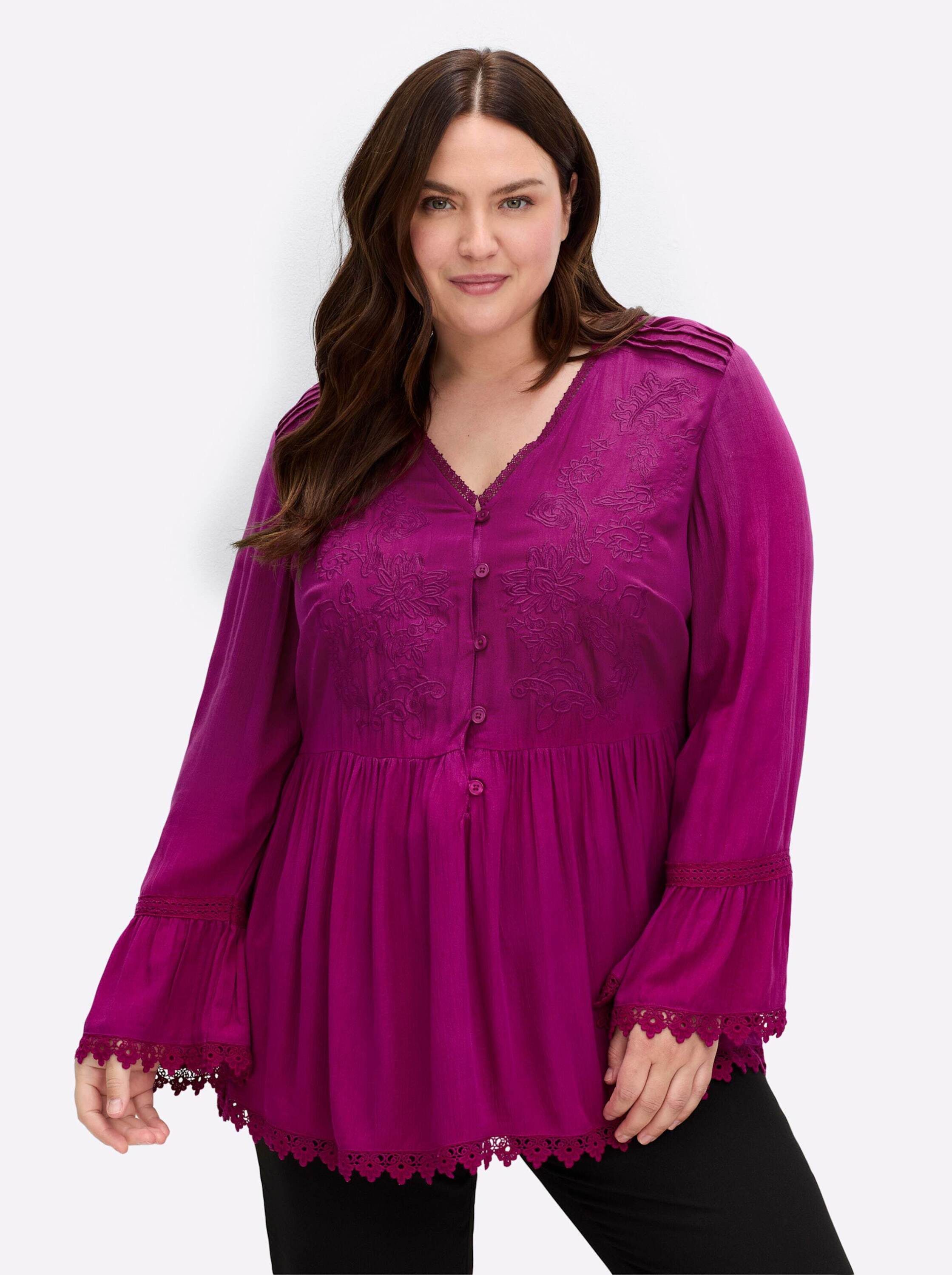 sheego by Joe Browns Klassische Bluse Tunika Langarm günstig online kaufen
