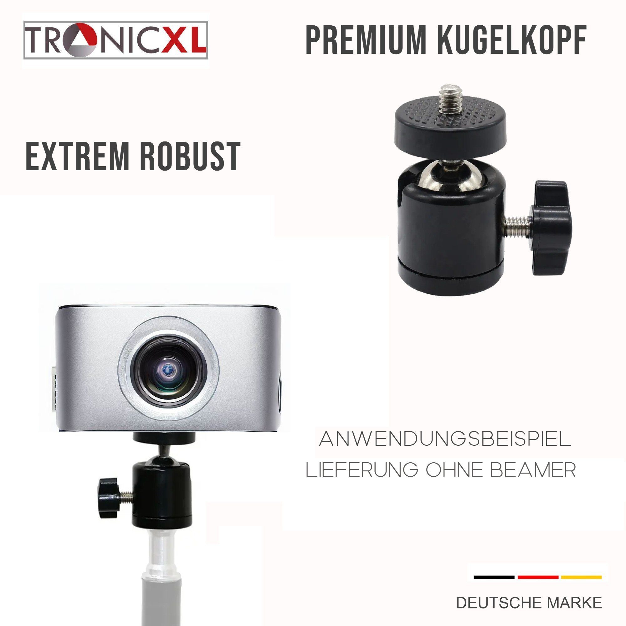 TronicXL Beamer-Standfuß 210cm Stativ Ständer für Mini Beamer Anker Nebula Capsule Halterung – Bild 4 von 5