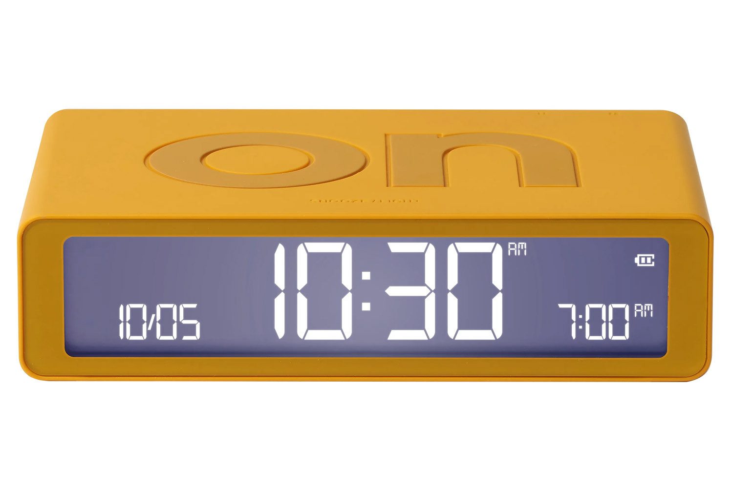 Lexon Quarzwecker Digital-Flip Classic Gelb
