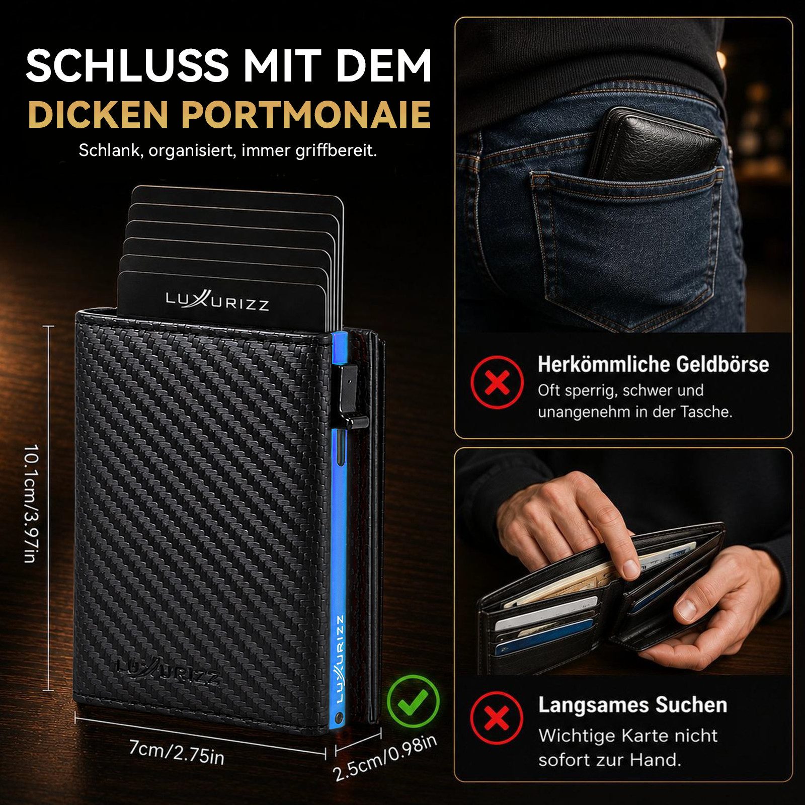 Luxurizz Geldbörse Slim Wallet