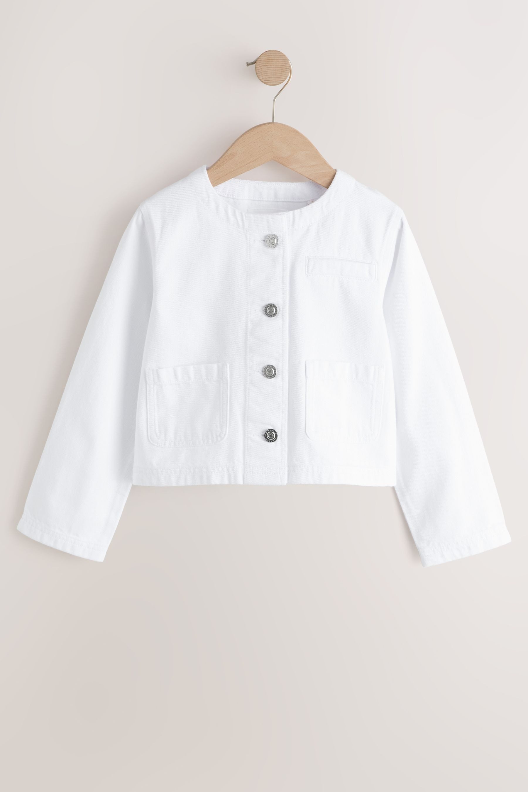 Jeansjacke Kragenlose Jeansjacke