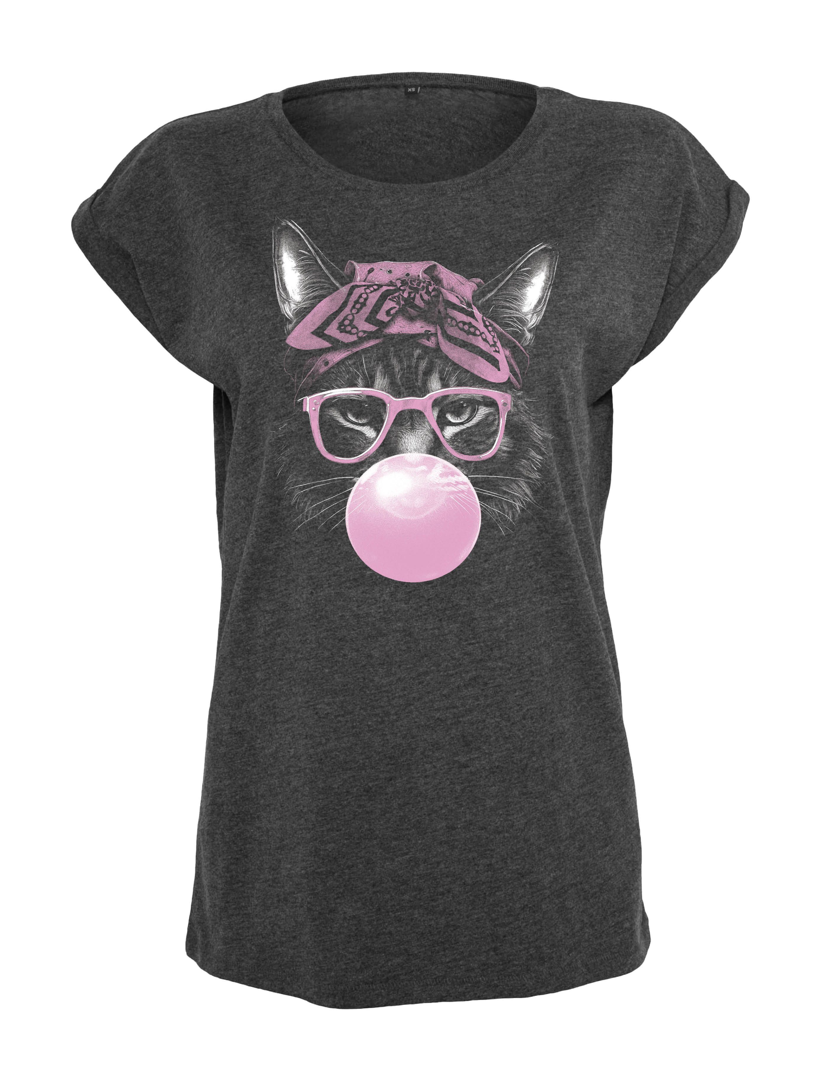 Youth Designz Print-Shirt Coole Katze Damen T-Shirt als Statement oder Geschenk Motiv mit lustigem Print für Frauen