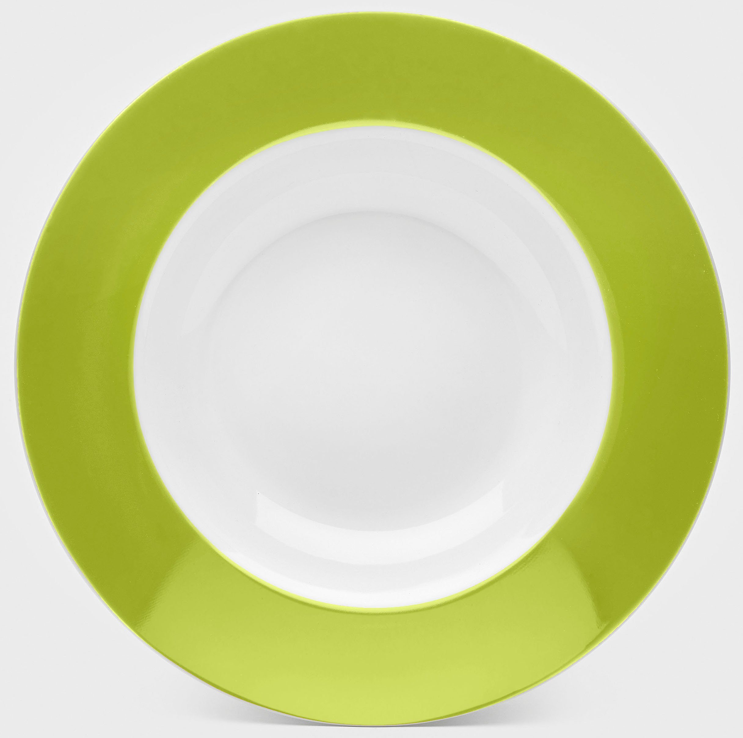 van Well Suppenteller Teller Set, Vario, (6 St), Porzellan, spülmaschinen- und mikrowellengeeignet, Ø 21,5 cm