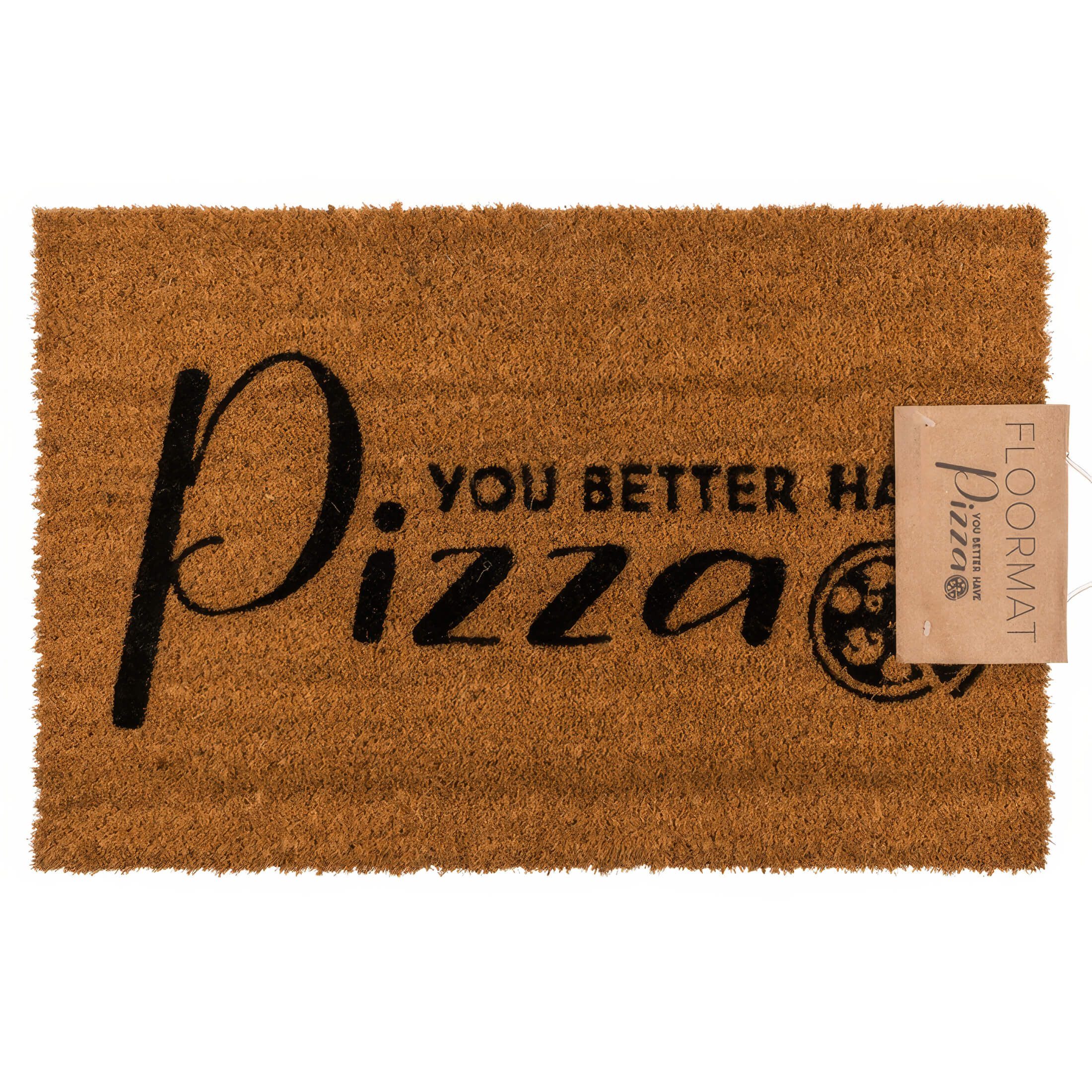 Out of the Blue Fußmatte Abtreter Pizza Fußmatte 60x40cm Kokosfaser Schmutz günstig online kaufen