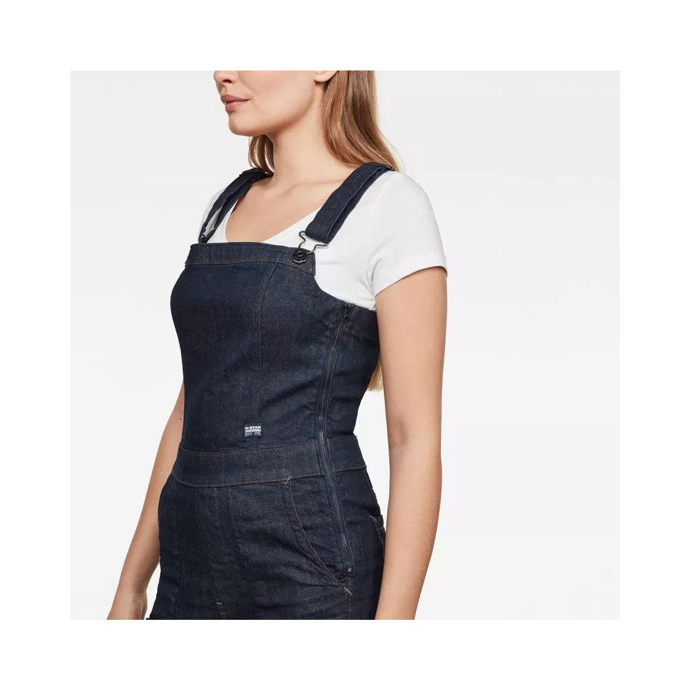 G-STAR Jumpsuit Damen Blau Denim Eyevi Slim Jumpsuit Womens 3D Raw Denim Größe: M (1-tlg) Eyevi Slim Jumpsuit wmn 3D Raw Denim Size M