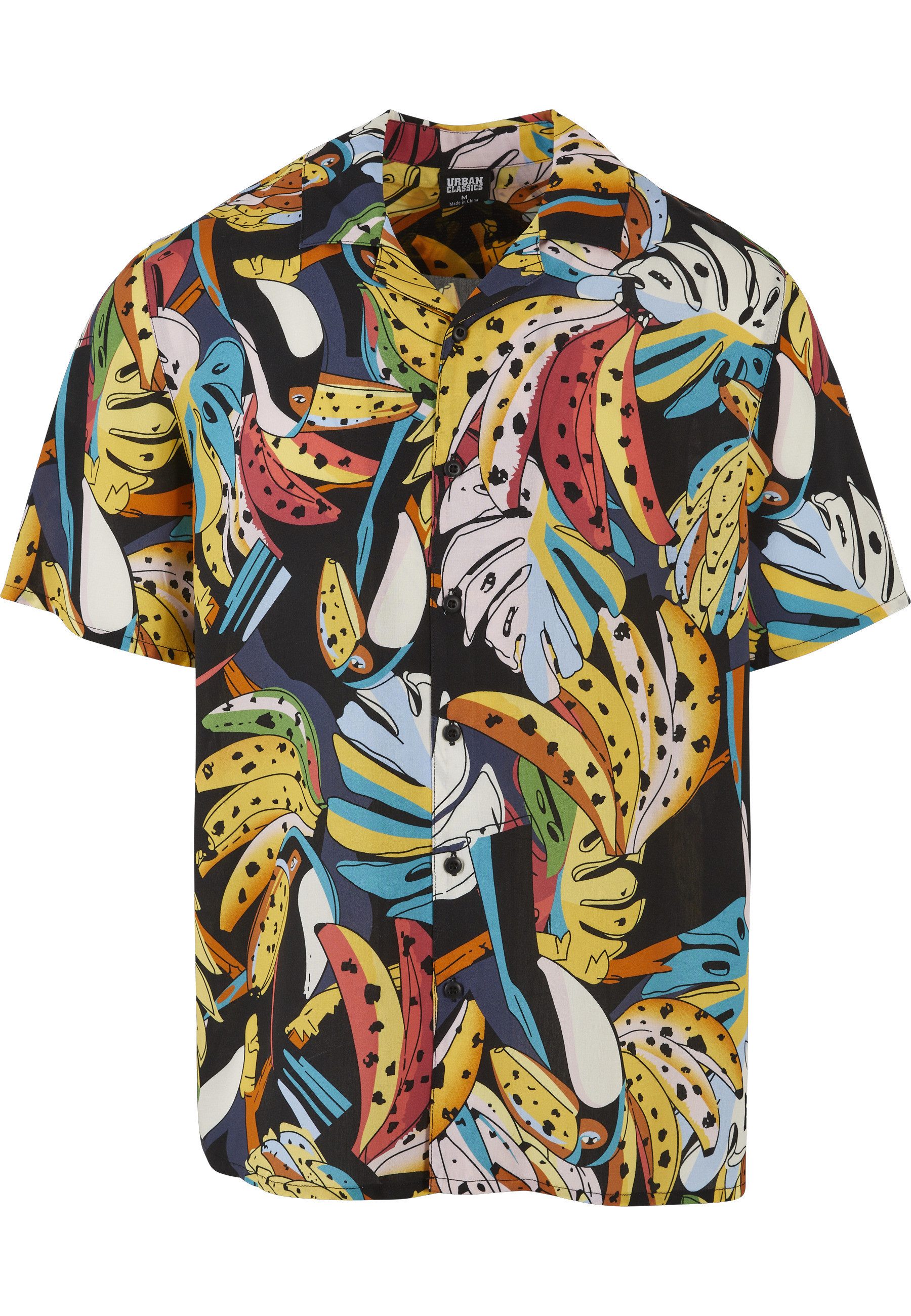 URBAN CLASSICS T-Shirt Urban Classics Herren Viscose AOP Resort Shirt (1-tlg)