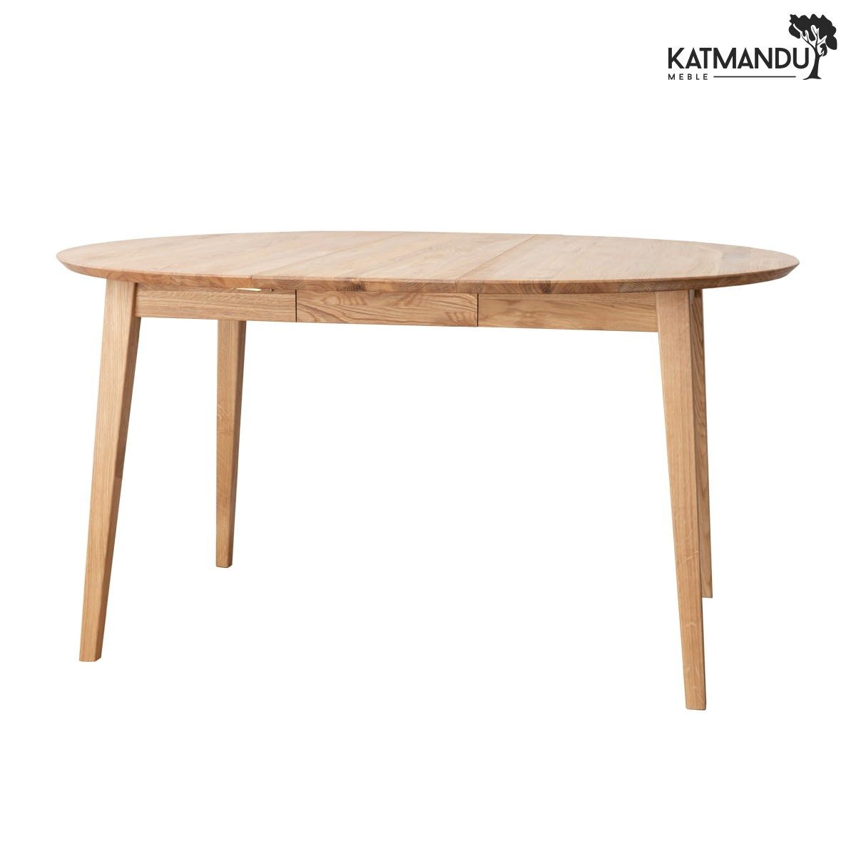 Katmandu Esstisch Orbetello Esstisch rund ausziehbar 90 bis 140cm – Massivholz Eiche, Z