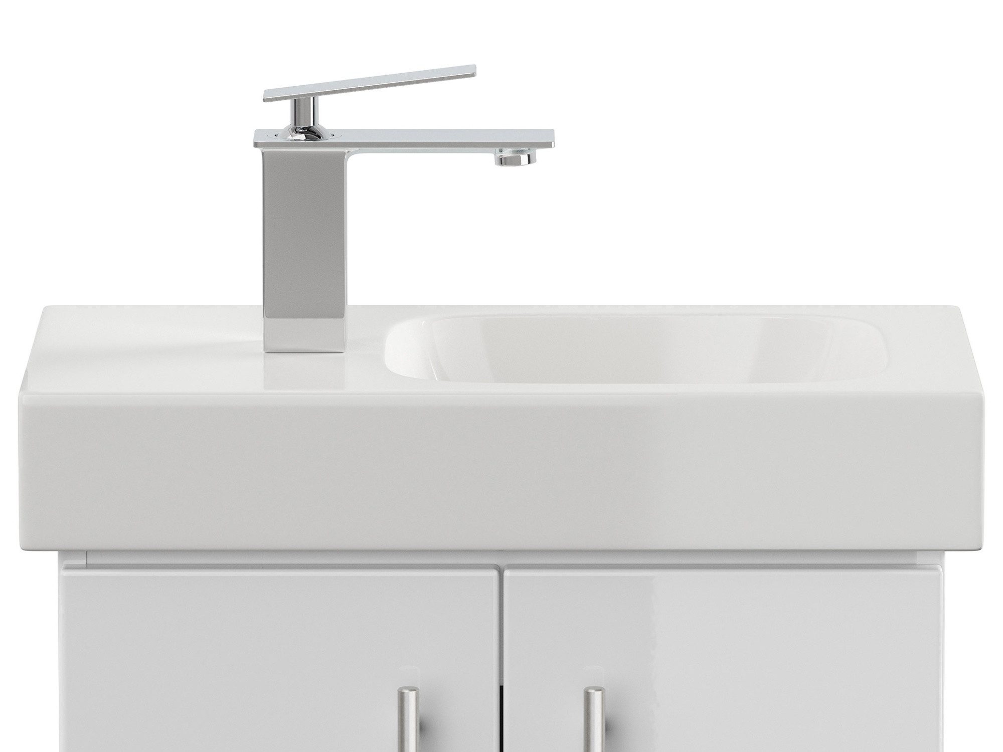Magnolia Home Waschtisch Geberit Icon XS 53 cm links Waschbecken