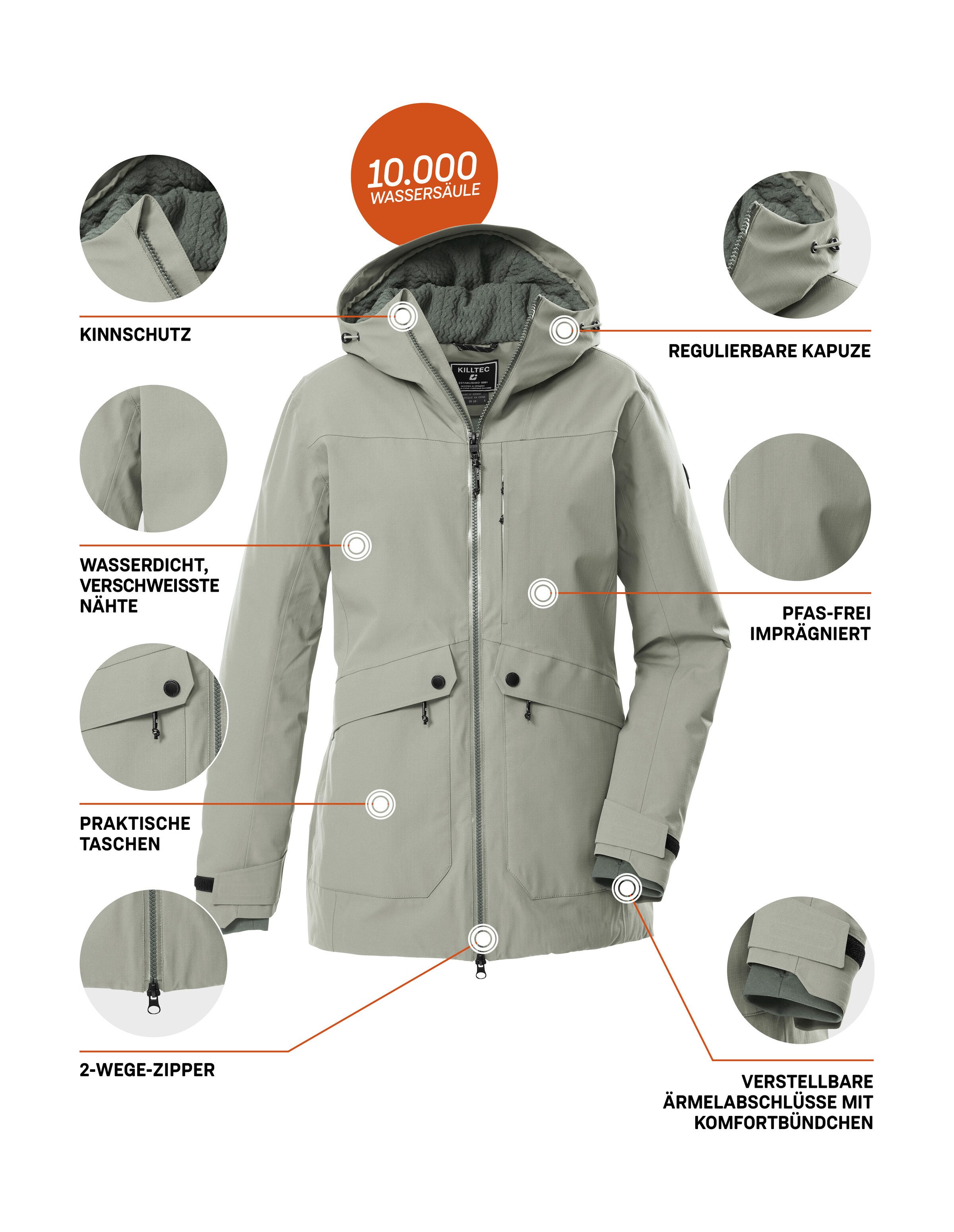 Killtec Parka KOW 16 WMN PRK Wasser- u. winddichter Damen Funktionsparka mit hoher Atmungsaktivität – Bild 5 von 5