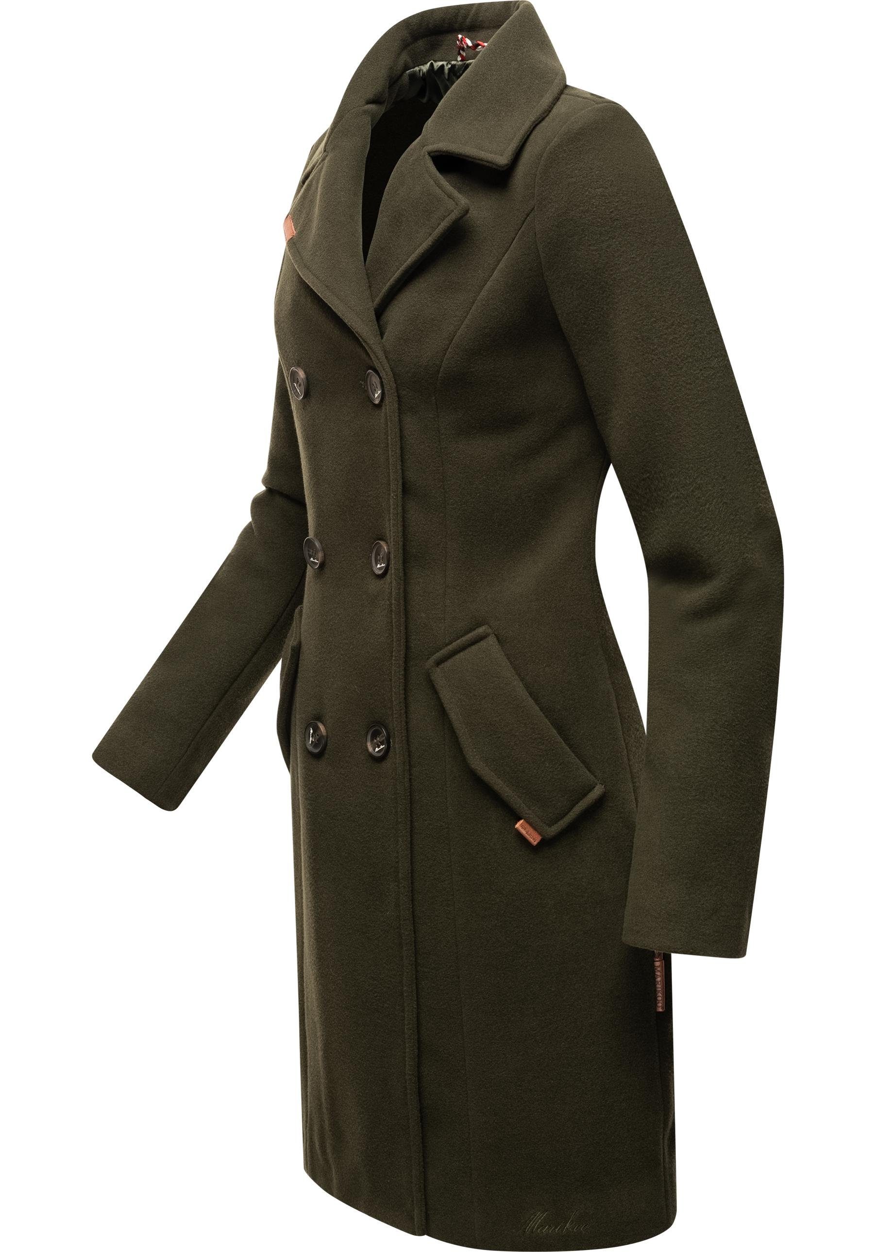 Marikoo Wollmantel Nanakoo edler Damen Trenchcoat günstig online kaufen