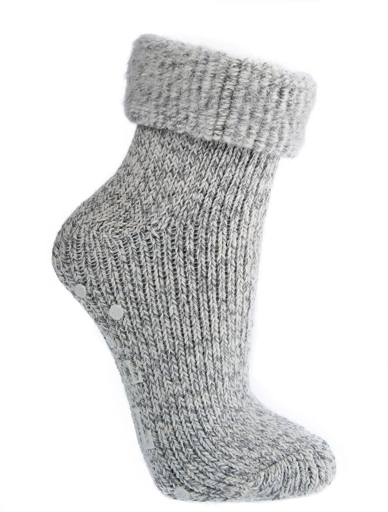 ABS-Socken bunte super flauschige Thermo ABS Socken mit 62% Wolle Wollsocken