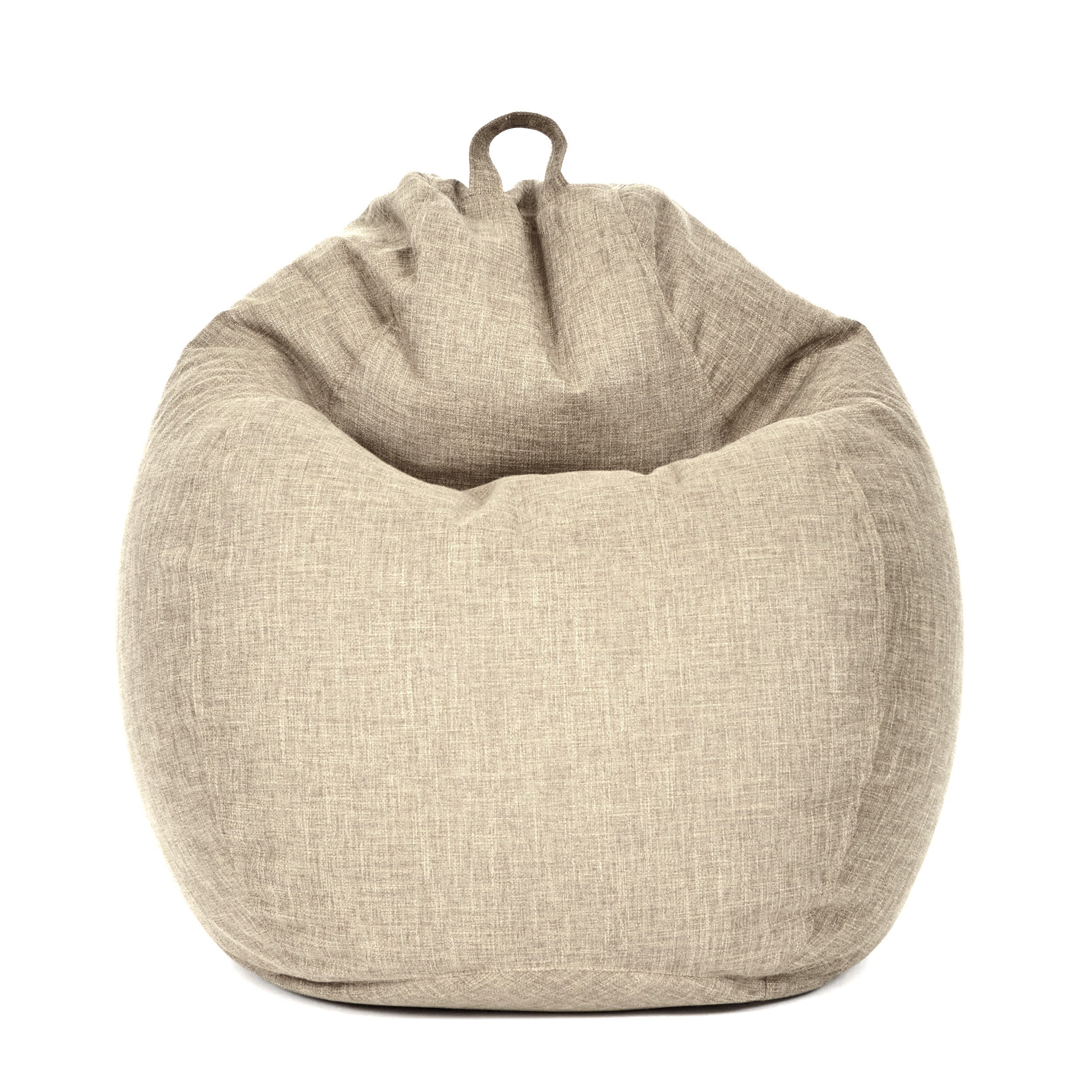 Green Bean Sitzsack Home Linen (Indoor Riesensitzsack mit EPS-Perlen Füllung -, Kuschelig Weich Waschbar), Sitzkissen Lounge Chair Sand