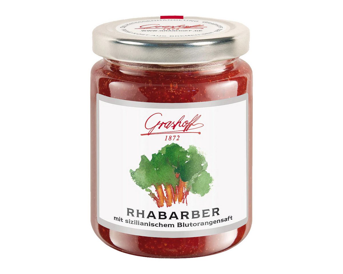 Grashoff Fruchtaufstrich, Grashoff Rhabarberkonfitüre mit sizilianischen Blutorangen 250g