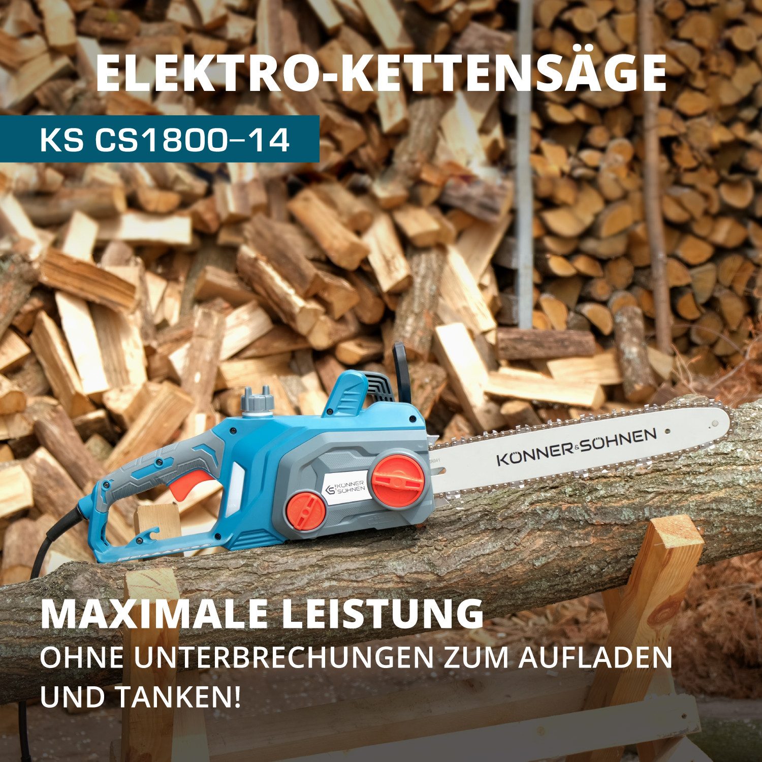 Könner & Söhnen electric chainsaw KS CS1800-14, 1-piece.