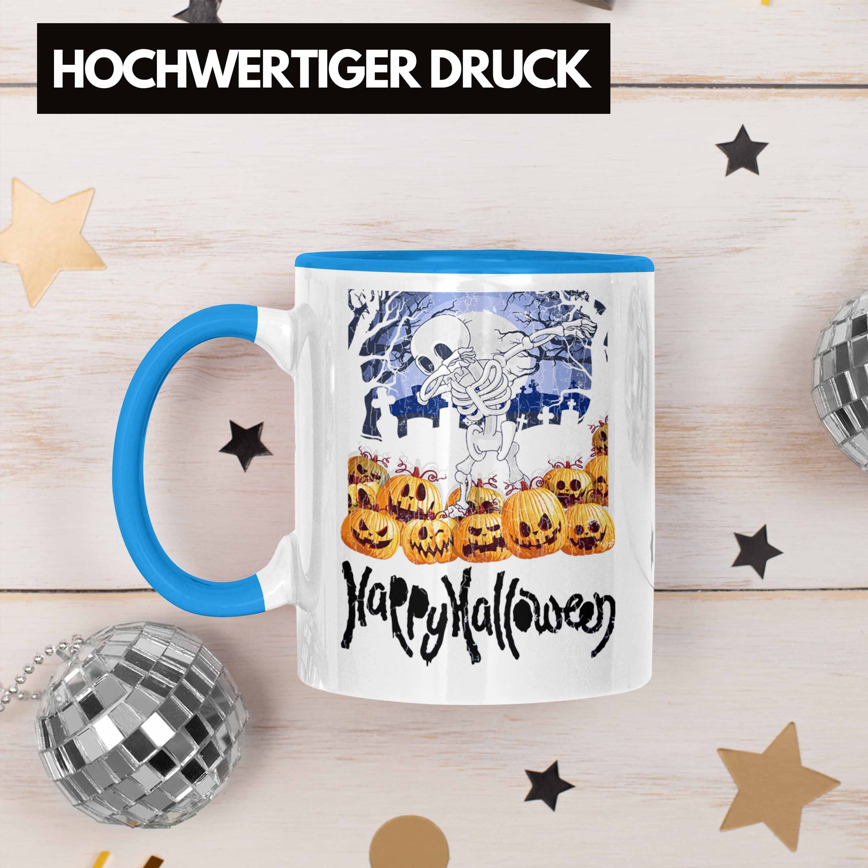 Skelet Blau Halloween Trendation Becher Tasse Dekoration Kürbis Tasse Dabbing